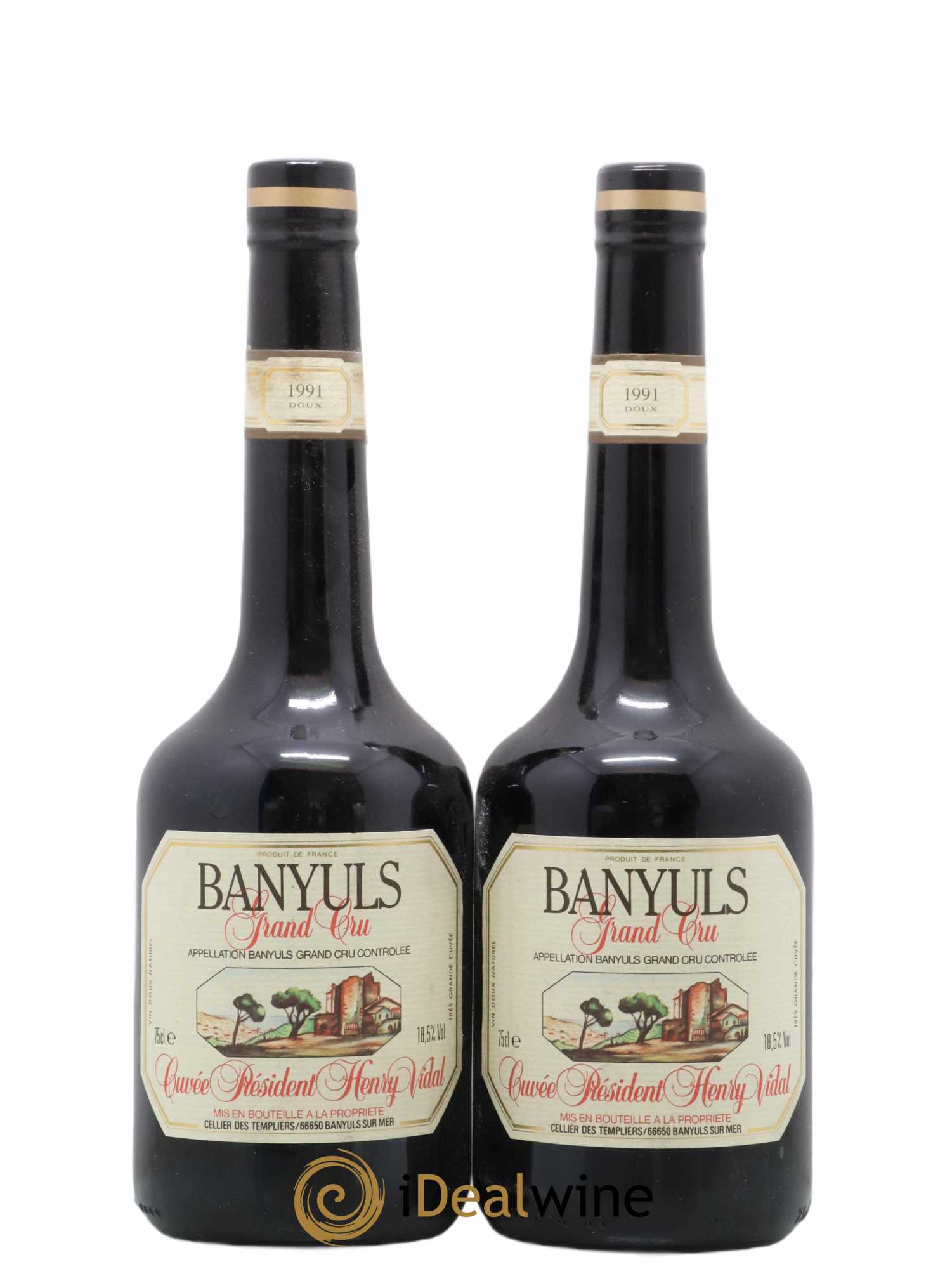 Banyuls Grand Cru Cuvee Henri Vidal 1991 - Lot de 2 bouteilles - 0