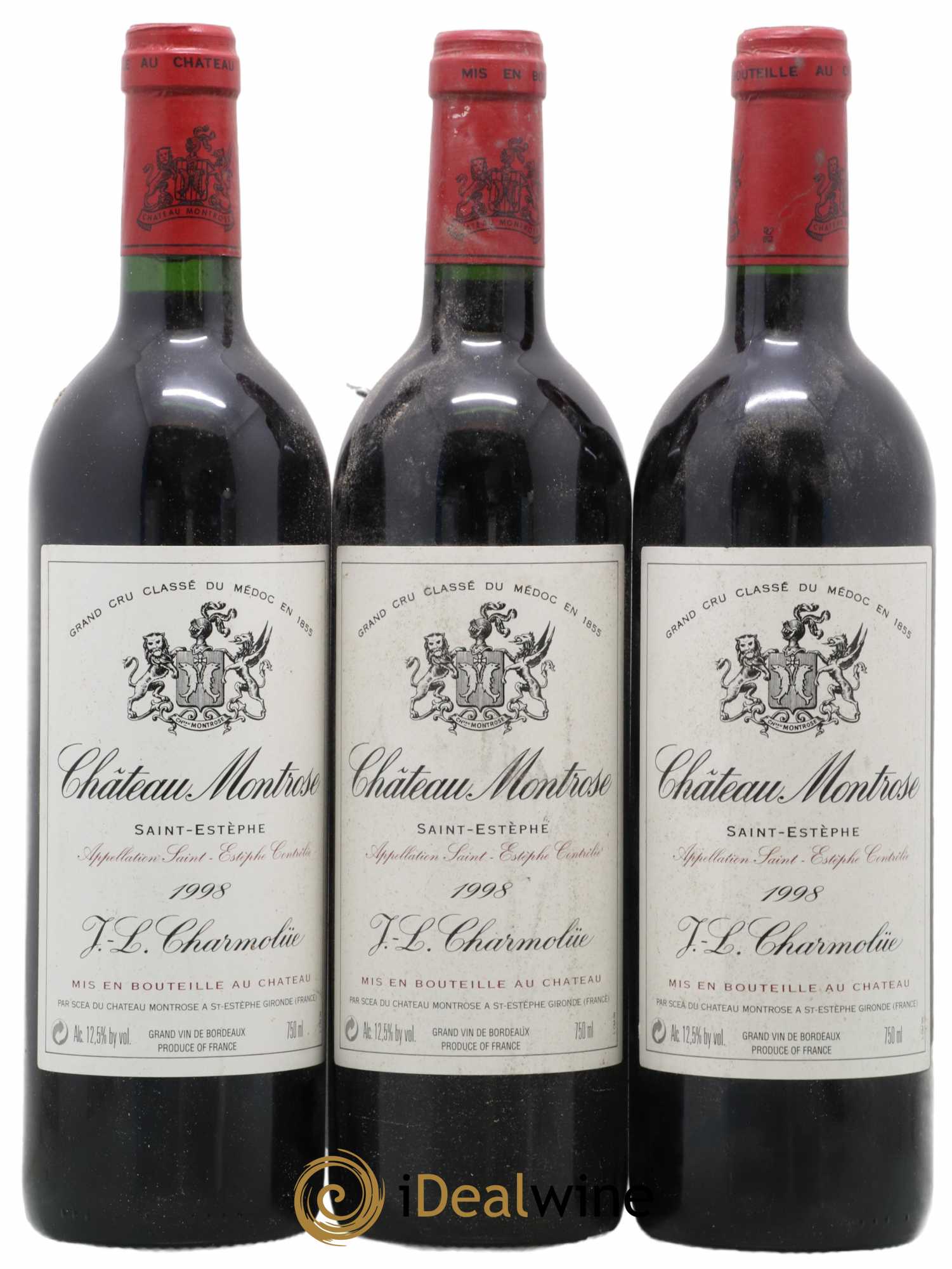 Château Montrose 2ème Grand Cru Classé 1998 - Lot de 3 bouteilles - 0