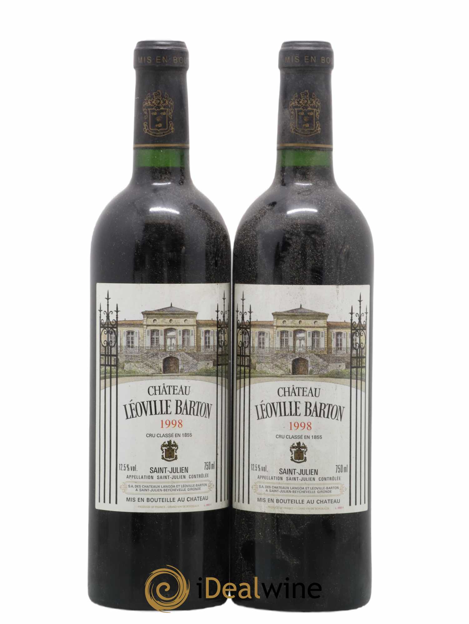 Château Léoville Barton 2ème Grand Cru Classé 1998 - Lot de 2 bouteilles - 0