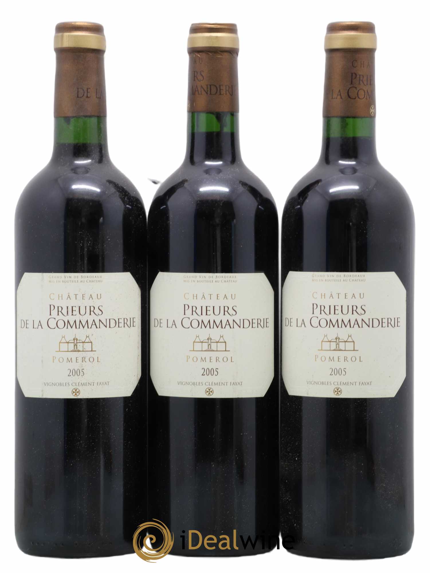 Pomerol Prieurs de la Commanderie 2005 - Lot de 3 bouteilles - 0