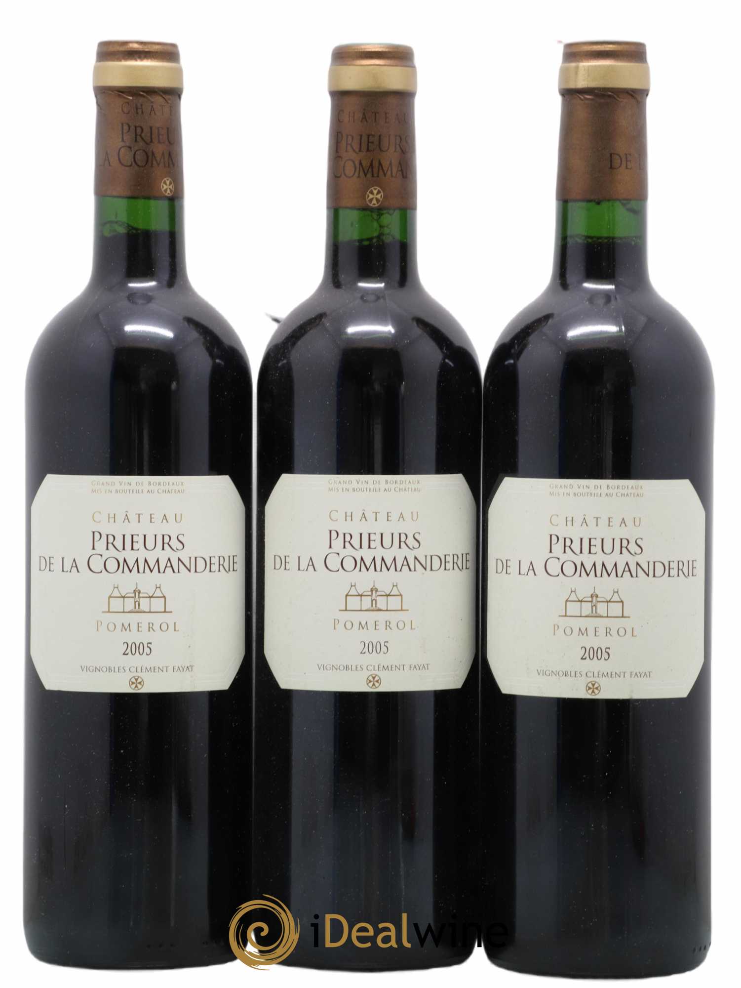 Pomerol Prieurs de la Commanderie 2005 - Lot de 3 bouteilles - 0