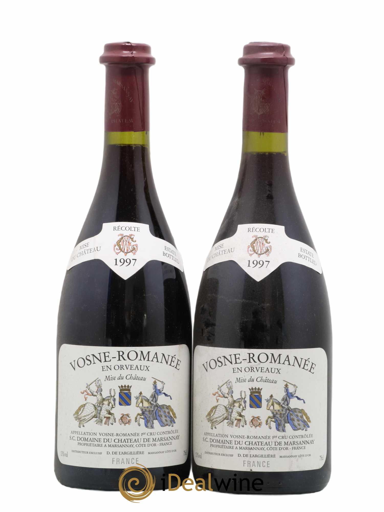 Vosne-Romanée 1er Cru En Orveaux Château de Marsannay 1997 - Lot de 2 bouteilles - 0