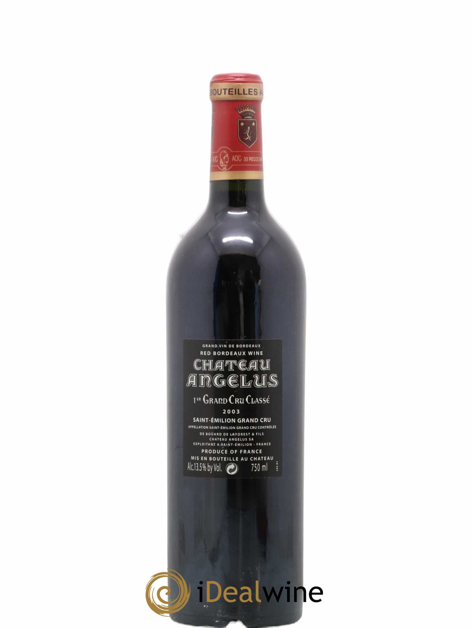 Château Angélus 1er Grand Cru Classé A 2003 - Lot de 1 bouteille - 1