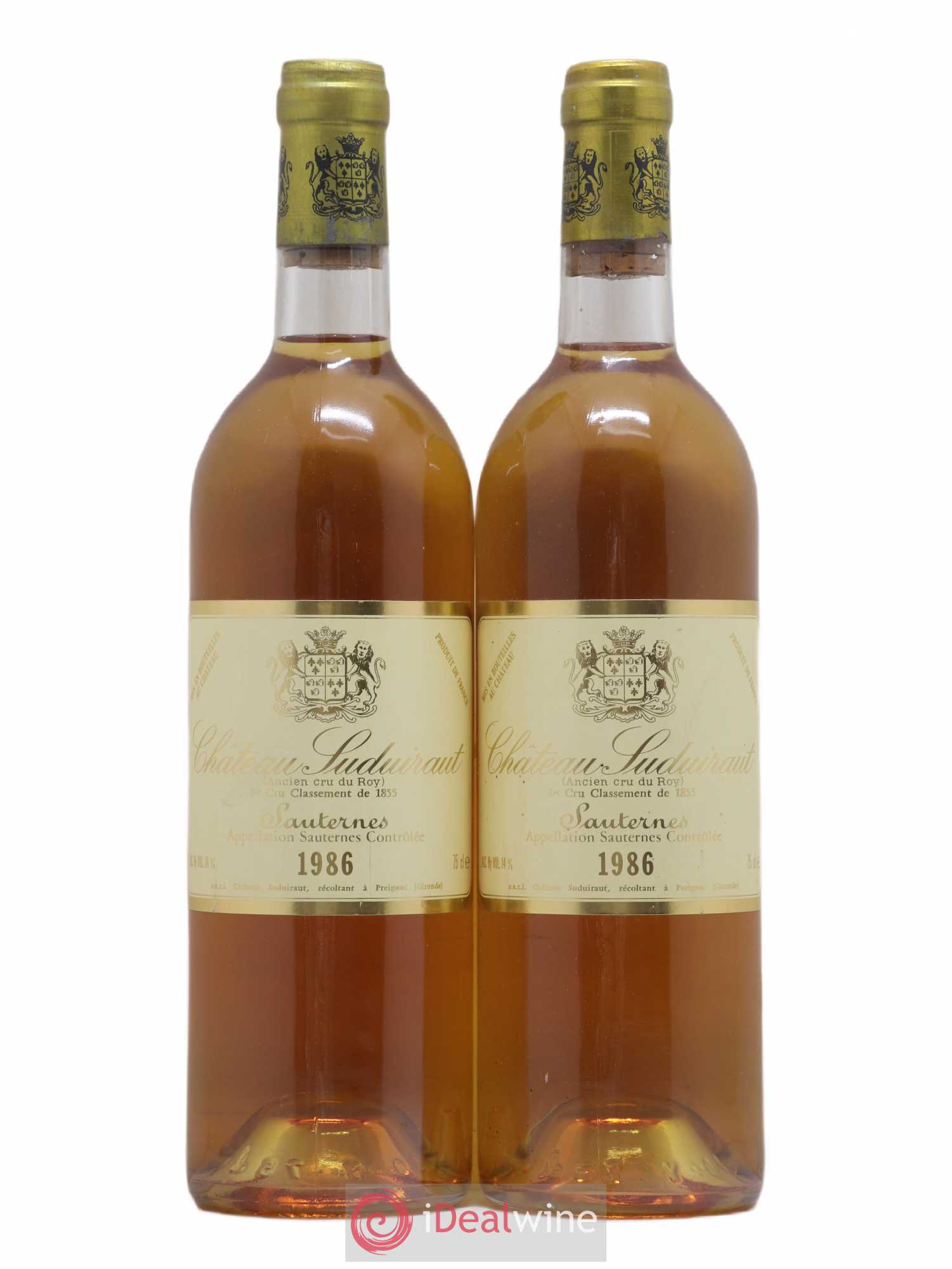 Château Suduiraut 1er Grand Cru Classé 1986 - Lotto di 2 bottiglie - 0