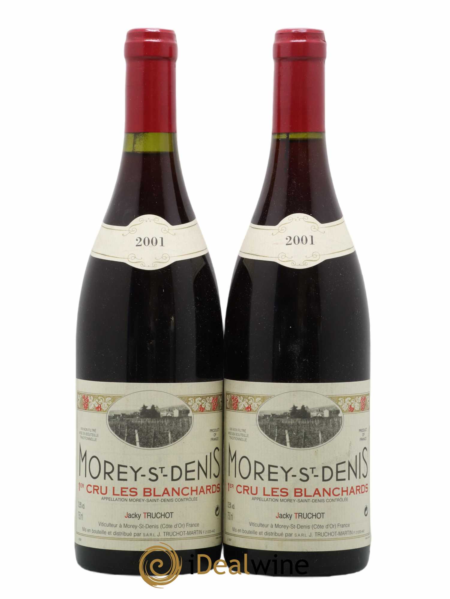 Morey-Saint-Denis 1er Cru Les Blanchards Jacky Truchot 2001 - Lot de 2 bouteilles - 0