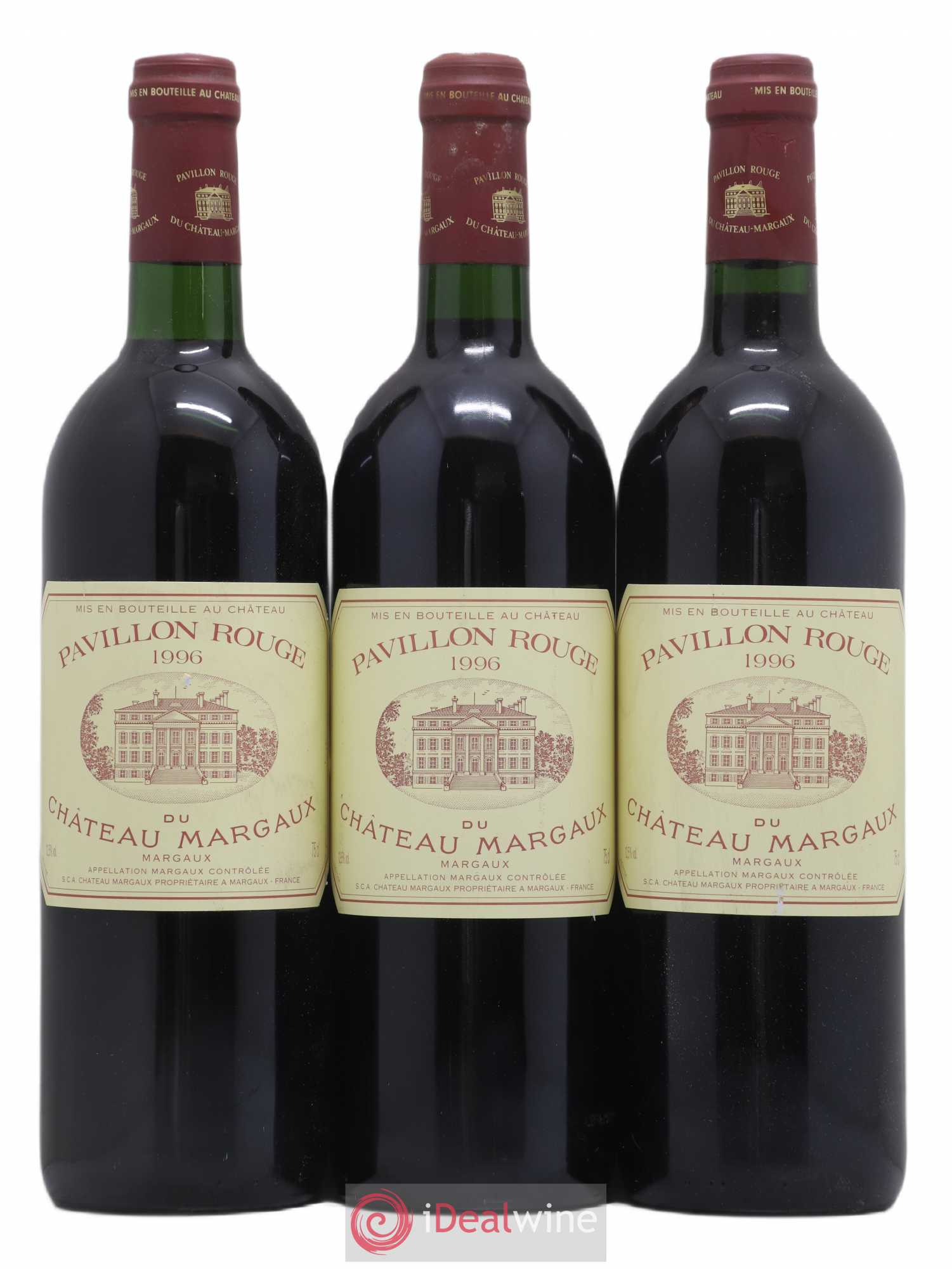 Pavillon Rouge du Château Margaux Second Vin 1996 - Lot de 3 bouteilles - 0