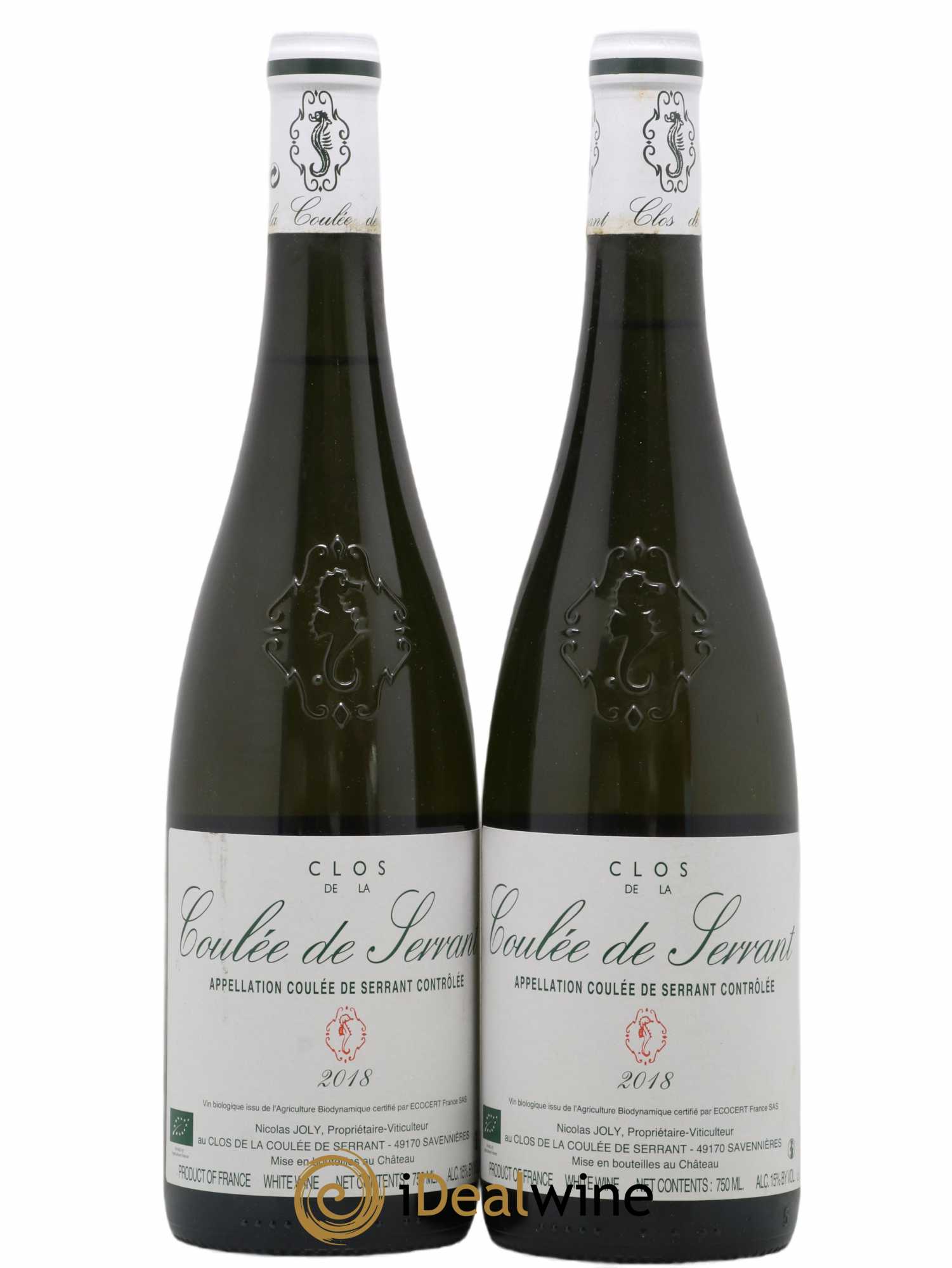 Savennières Clos de la Coulée de Serrant Vignobles de la Coulée de Serrant - Nicolas Joly 2018 - Lot de 2 bouteilles - 0