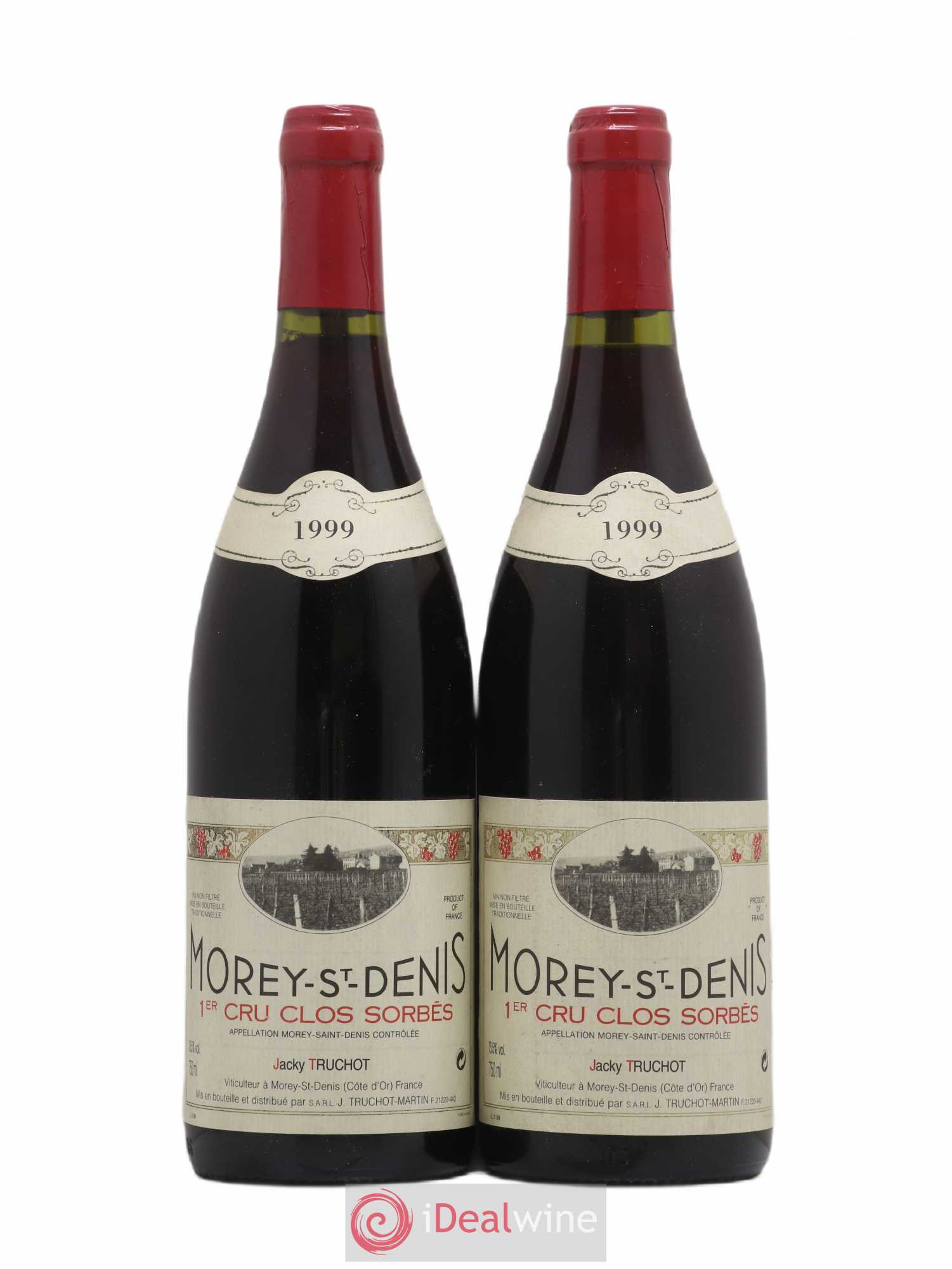 Morey-Saint-Denis 1er Cru Clos Sorbés Jacky Truchot 1999 - Lot de 2 bouteilles - 0
