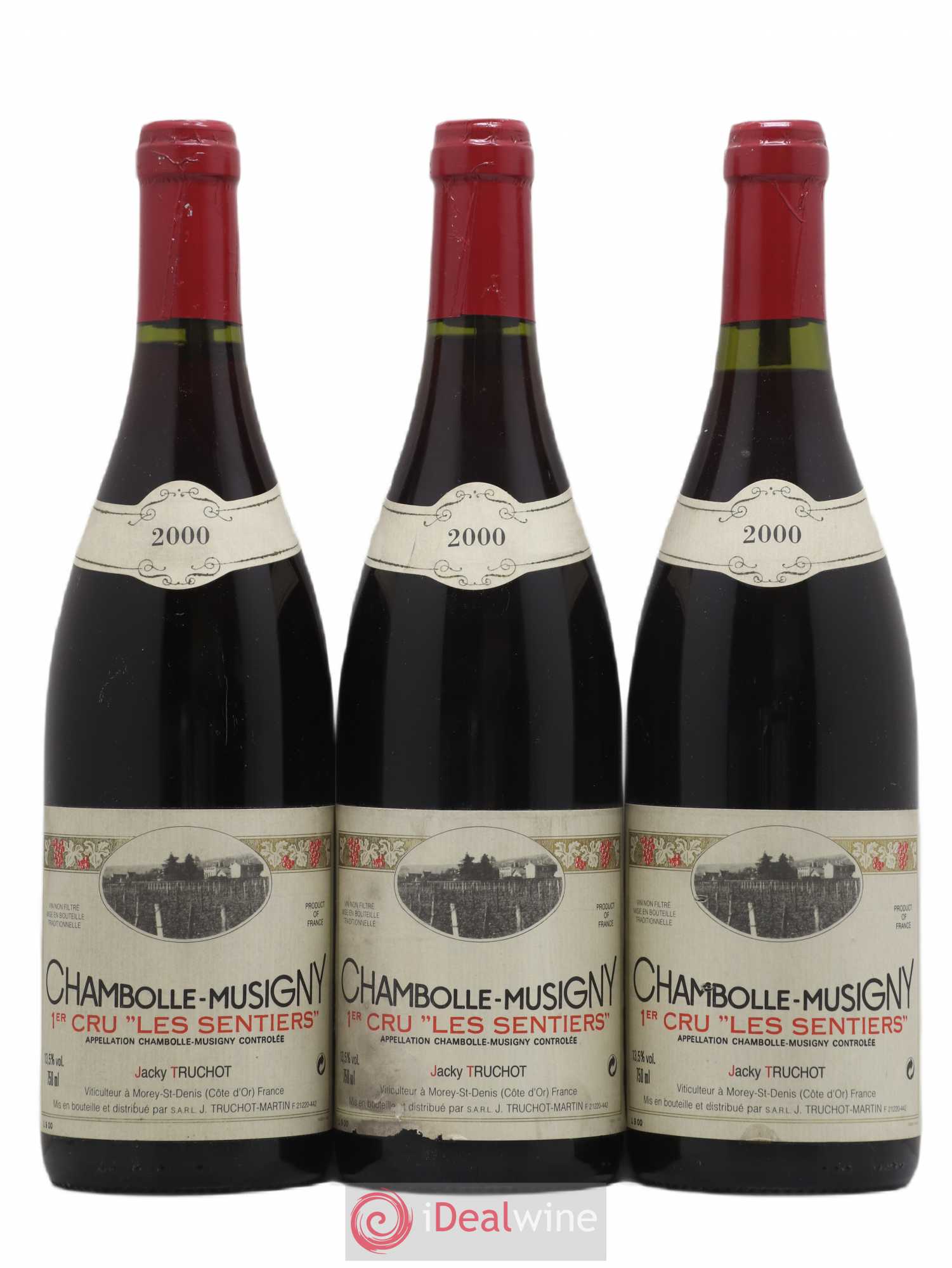 Chambolle-Musigny 1er Cru Les Sentiers Jacky Truchot 2000 - Lot de 3 bouteilles - 0