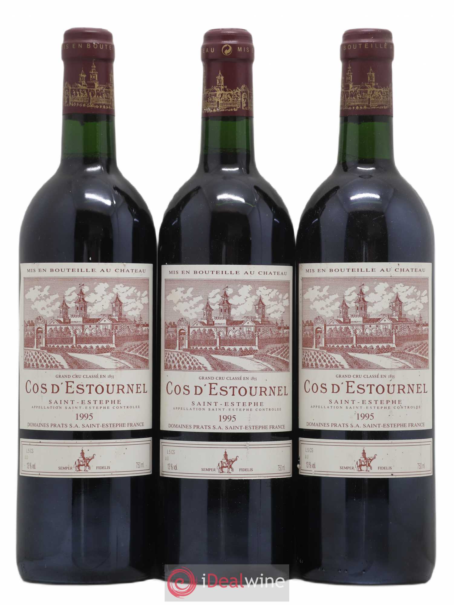 Cos d'Estournel 2ème Grand Cru Classé (sans prix de réserve) 1995 - Lot de 3 bouteilles - 0