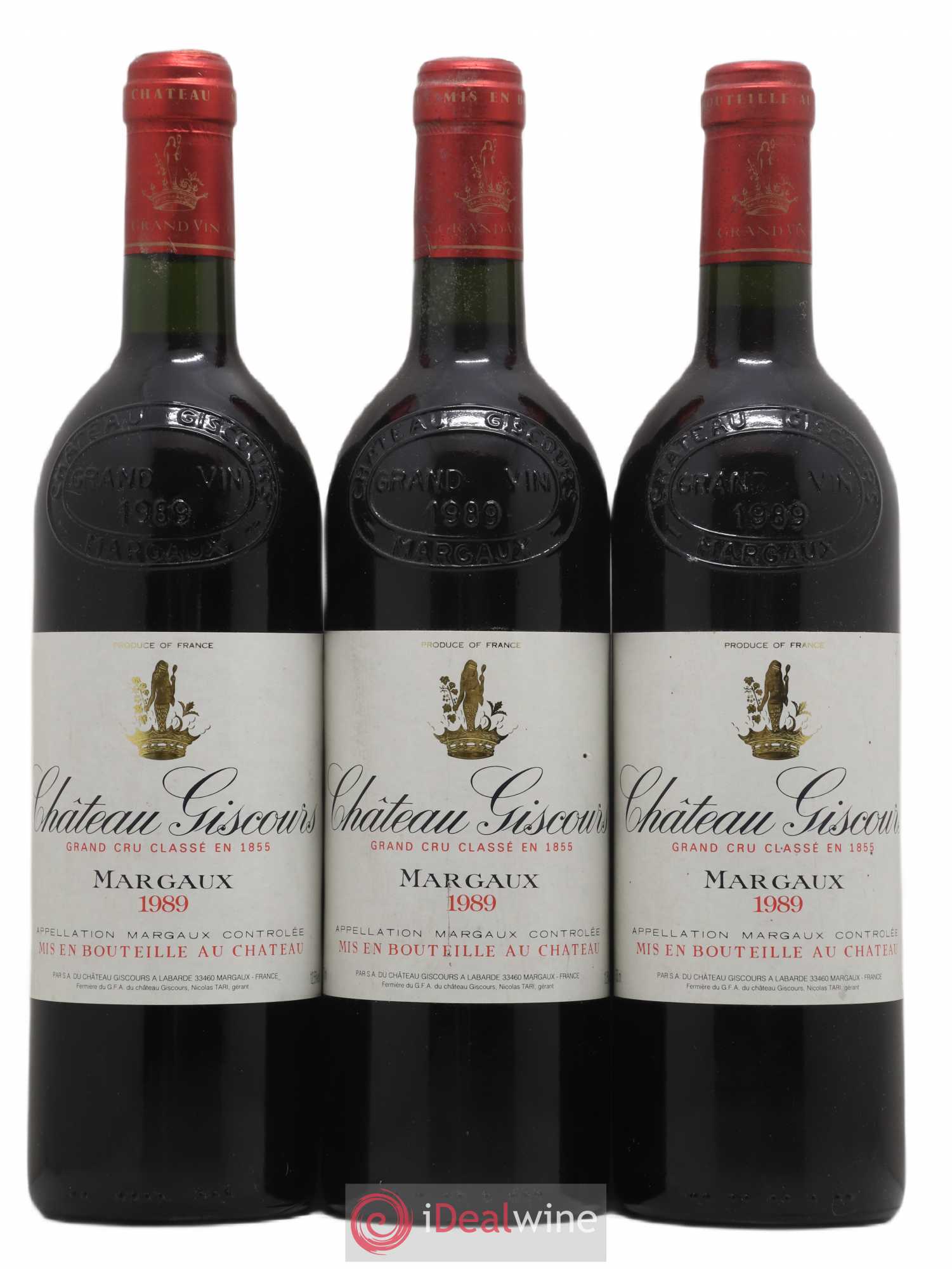 Château Giscours 3ème Grand Cru Classé 1989 - Lot de 3 bouteilles - 0