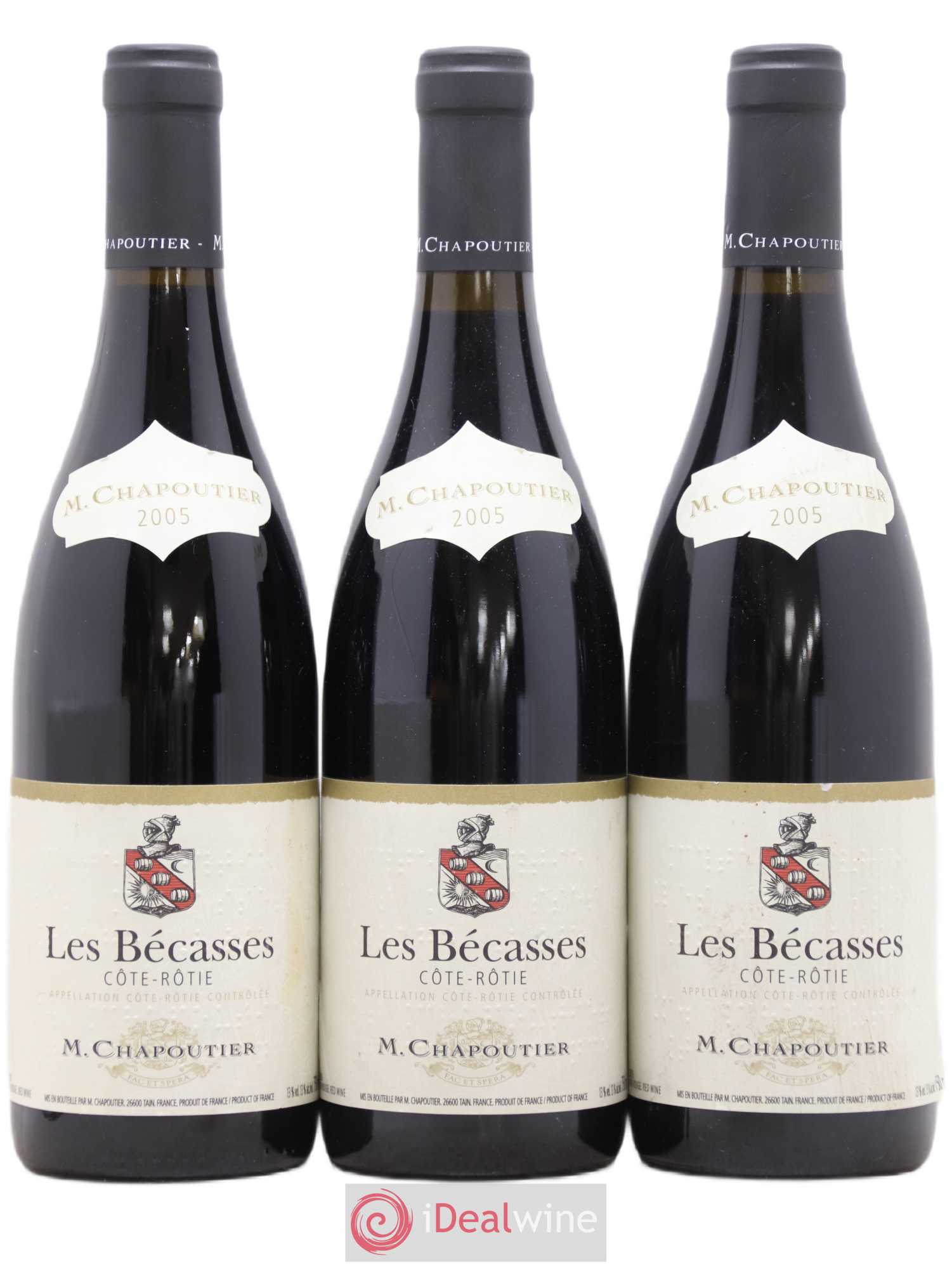 Côte-Rôtie Les Bécasses Chapoutier 2005 - Lot de 3 bouteilles - 0