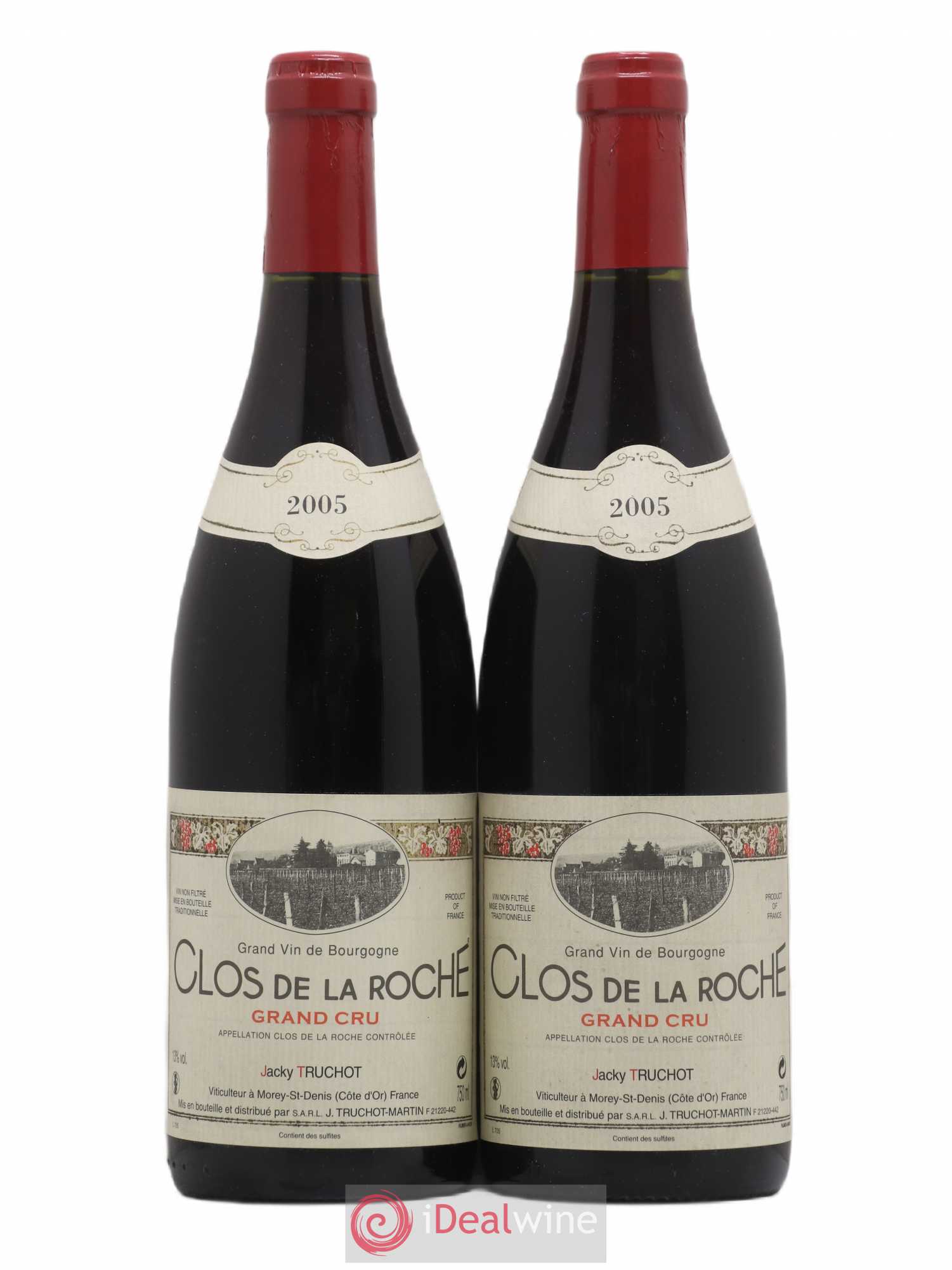 Clos de la Roche Grand Cru Jacky Truchot 2005 - Lot de 2 bouteilles - 0
