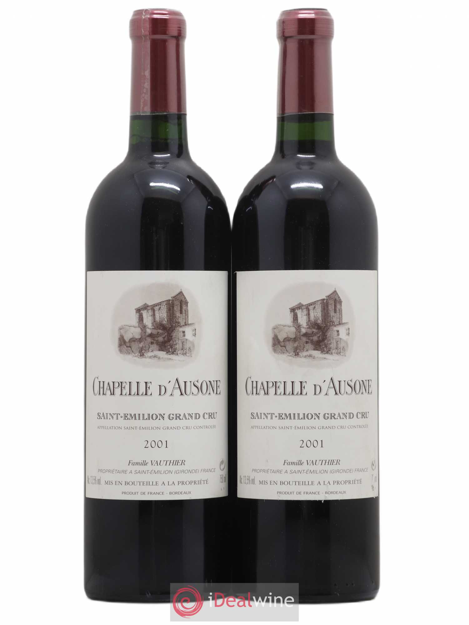 Chapelle d'Ausone Second Vin 2001 - Lot de 2 bouteilles - 0