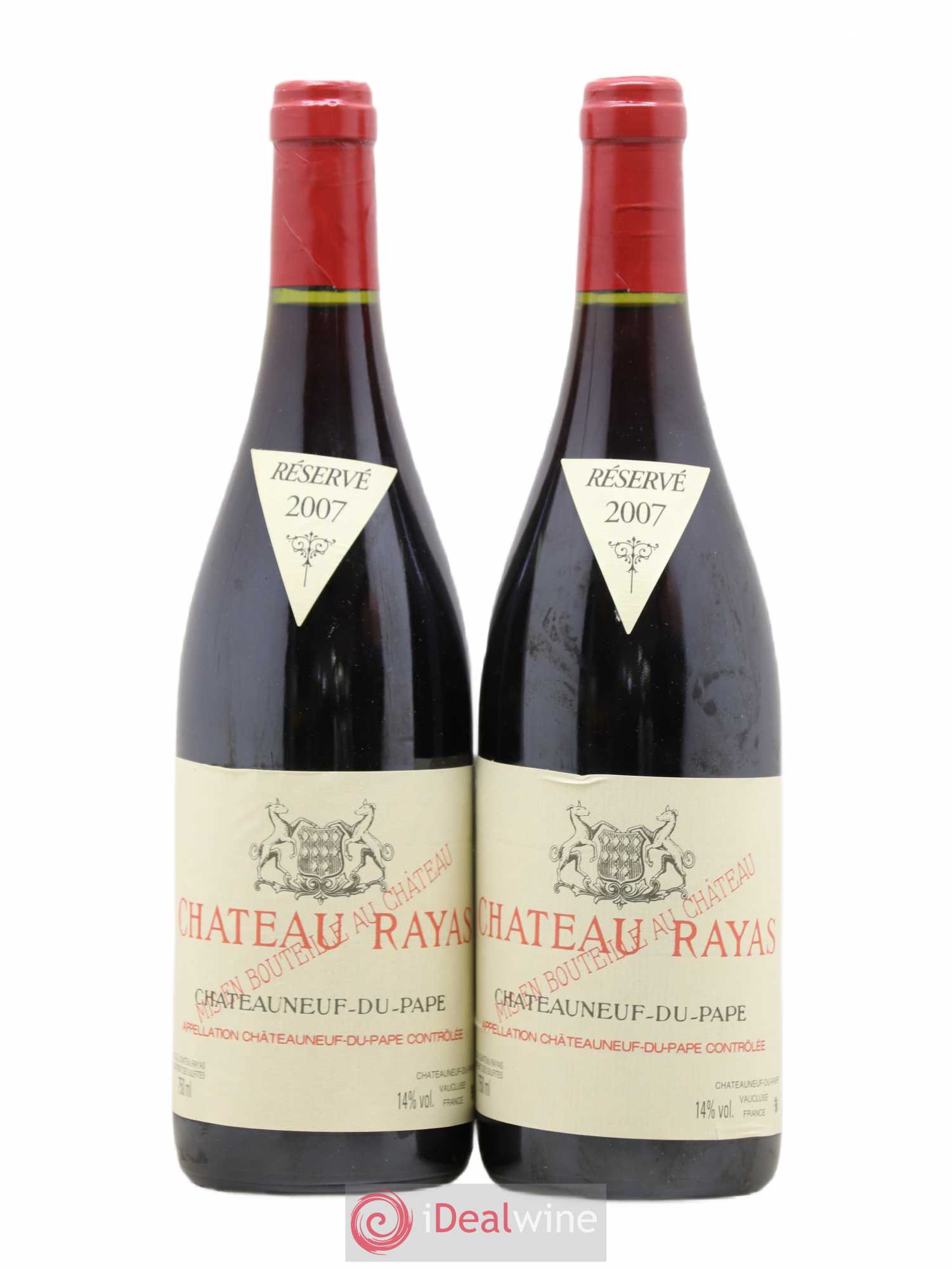 Châteauneuf-du-Pape Château Rayas Emmanuel Reynaud 2007 - Lot de 2 bouteilles - 0