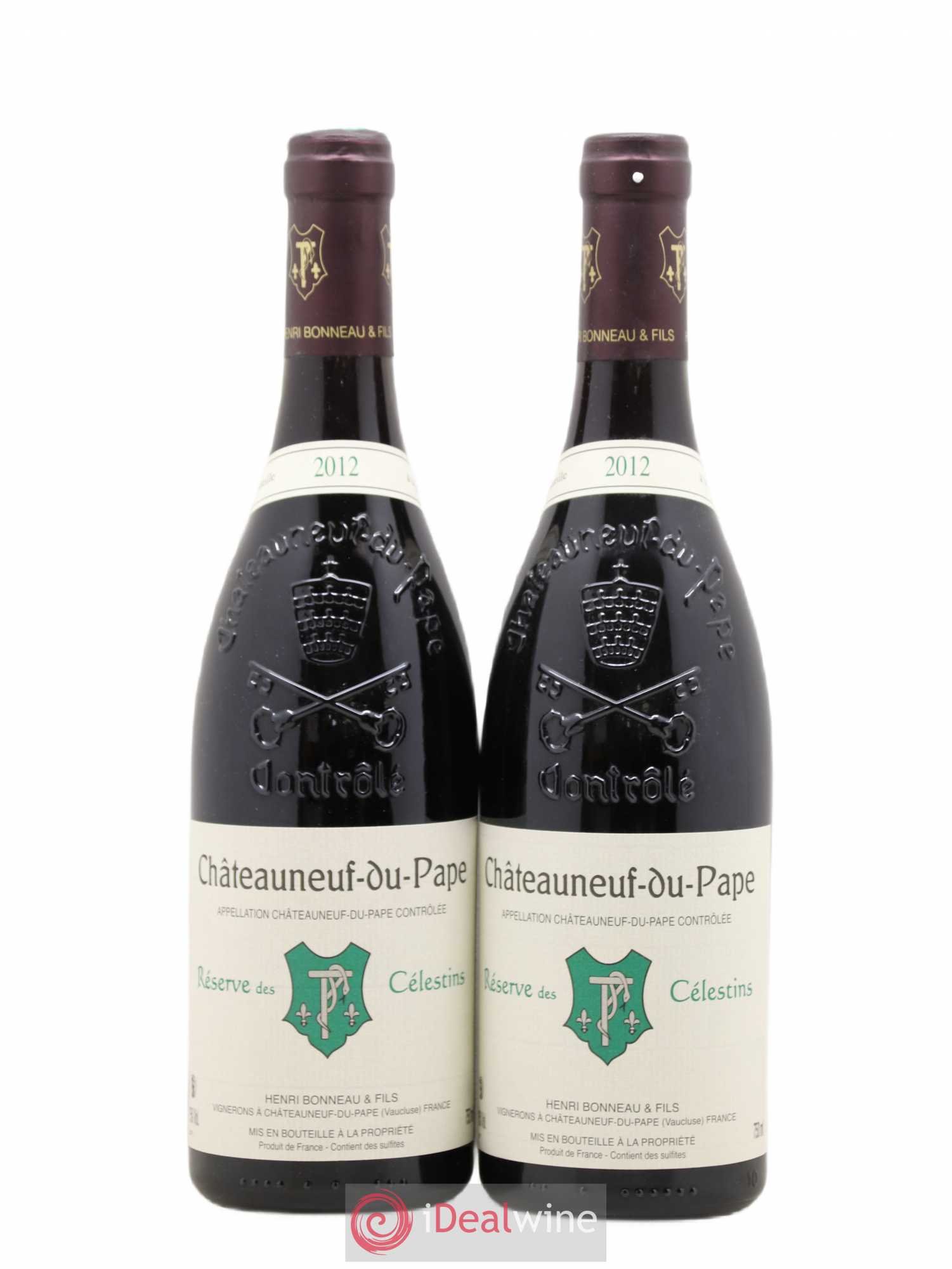 Châteauneuf-du-Pape Réserve des Célestins Henri Bonneau & Fils 2012 - Lot de 2 bouteilles - 0
