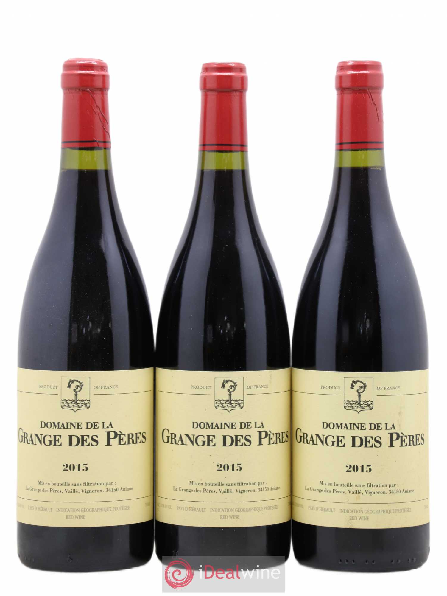 Pays d'Hérault Grange des Pères Laurent Vaillé 2015 - Lot de 3 bouteilles - 0