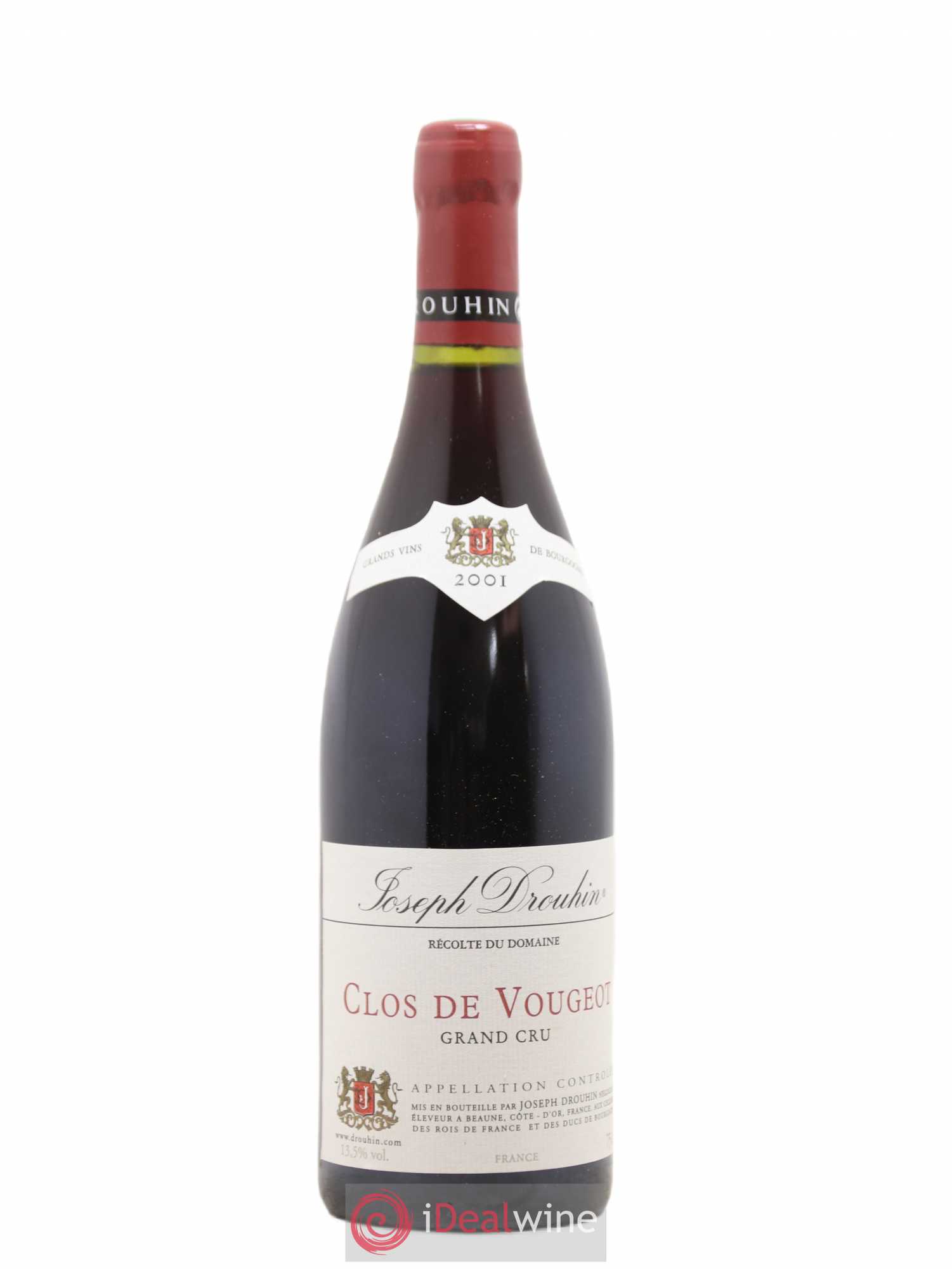 Clos de Vougeot Grand Cru Joseph Drouhin 2001 - Lot de 1 bouteille - 0