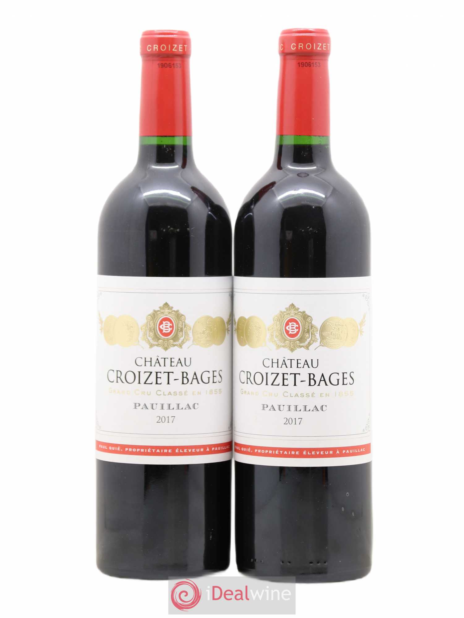 Château Croizet Bages 5ème Grand Cru Classé 2017 - Lot de 2 bouteilles - 0