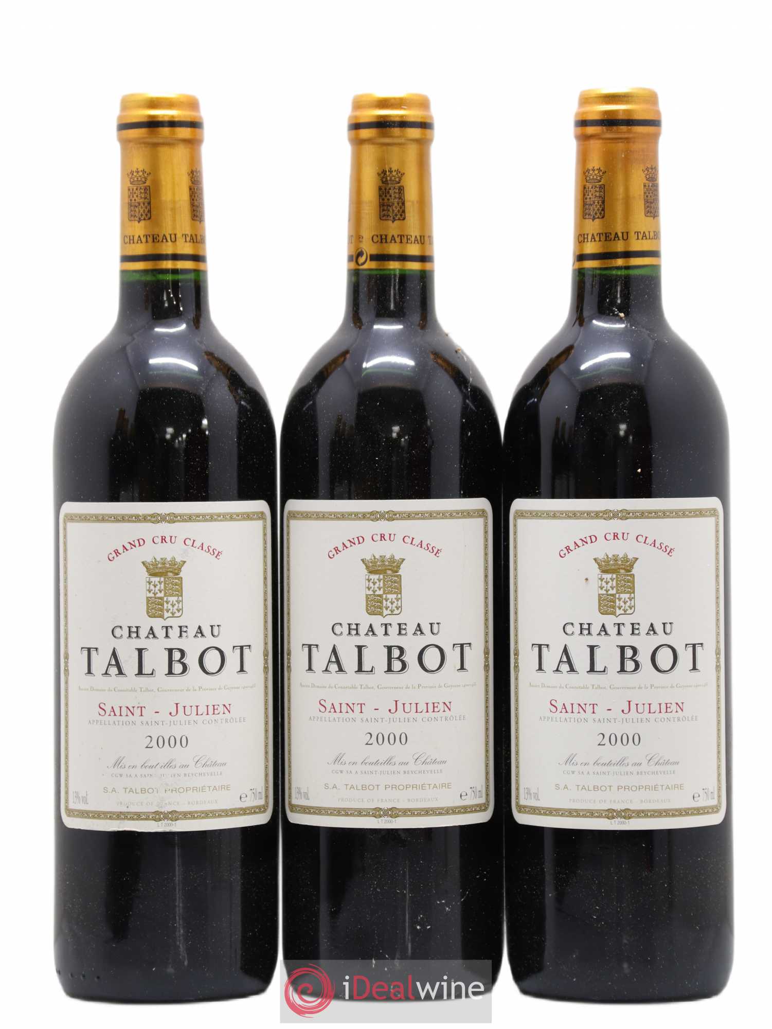 Château Talbot 4ème Grand Cru Classé 2000 - Lot de 6 bouteilles - 1