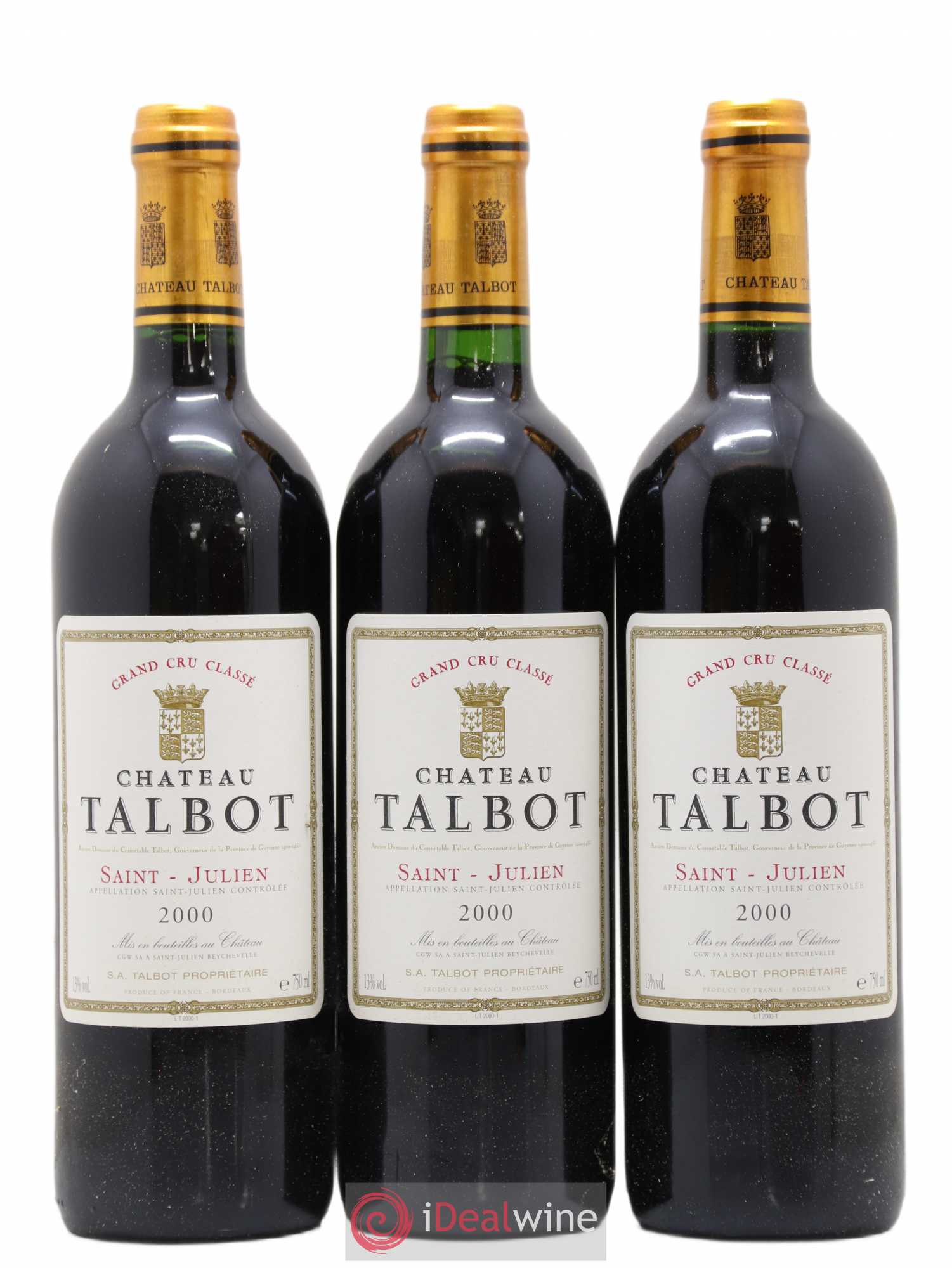Château Talbot 4ème Grand Cru Classé 2000 - Lot de 6 bouteilles - 2