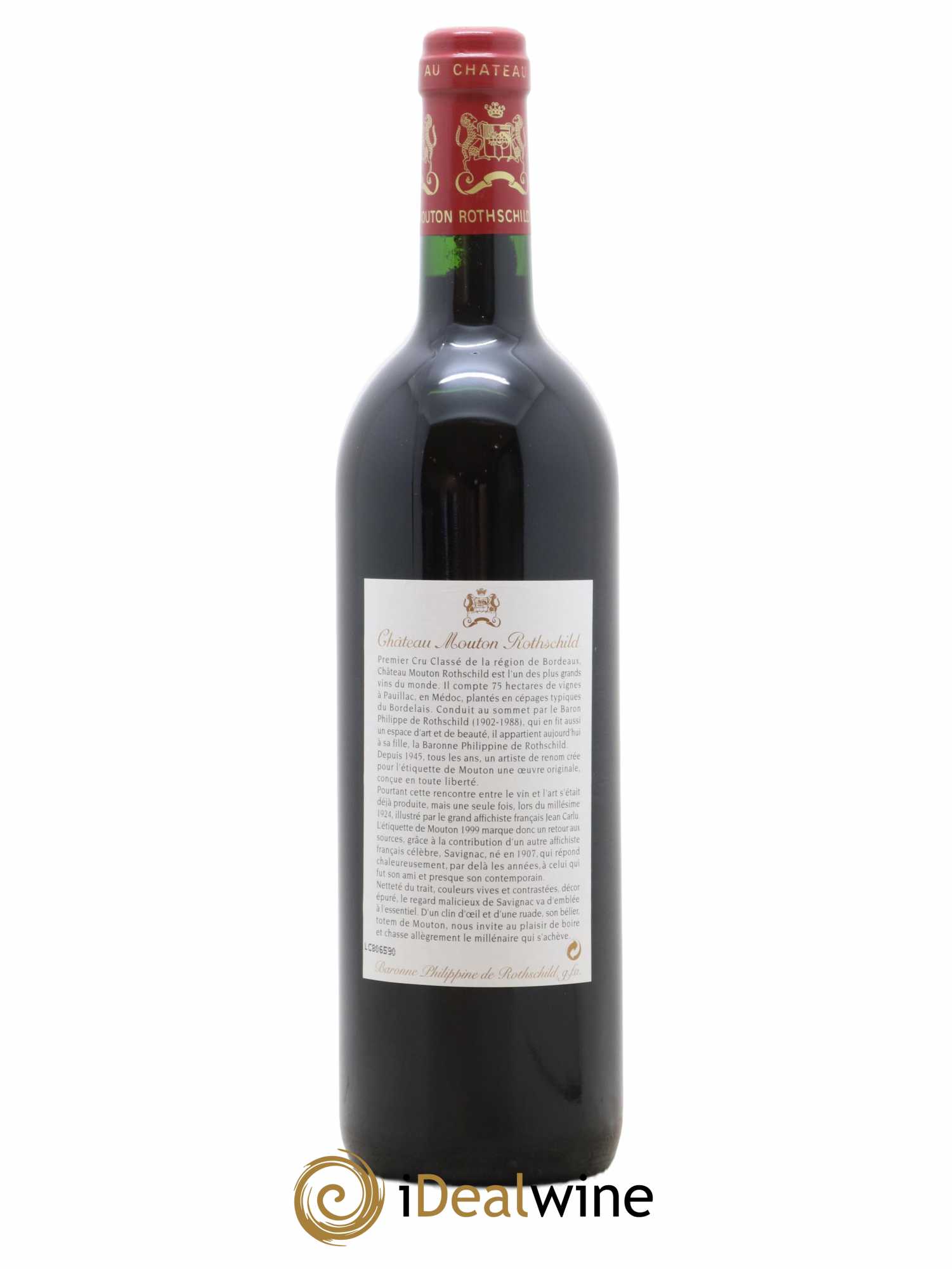 Château Mouton Rothschild 1er Grand Cru Classé  1999 - Lot of 1 bottle - 1