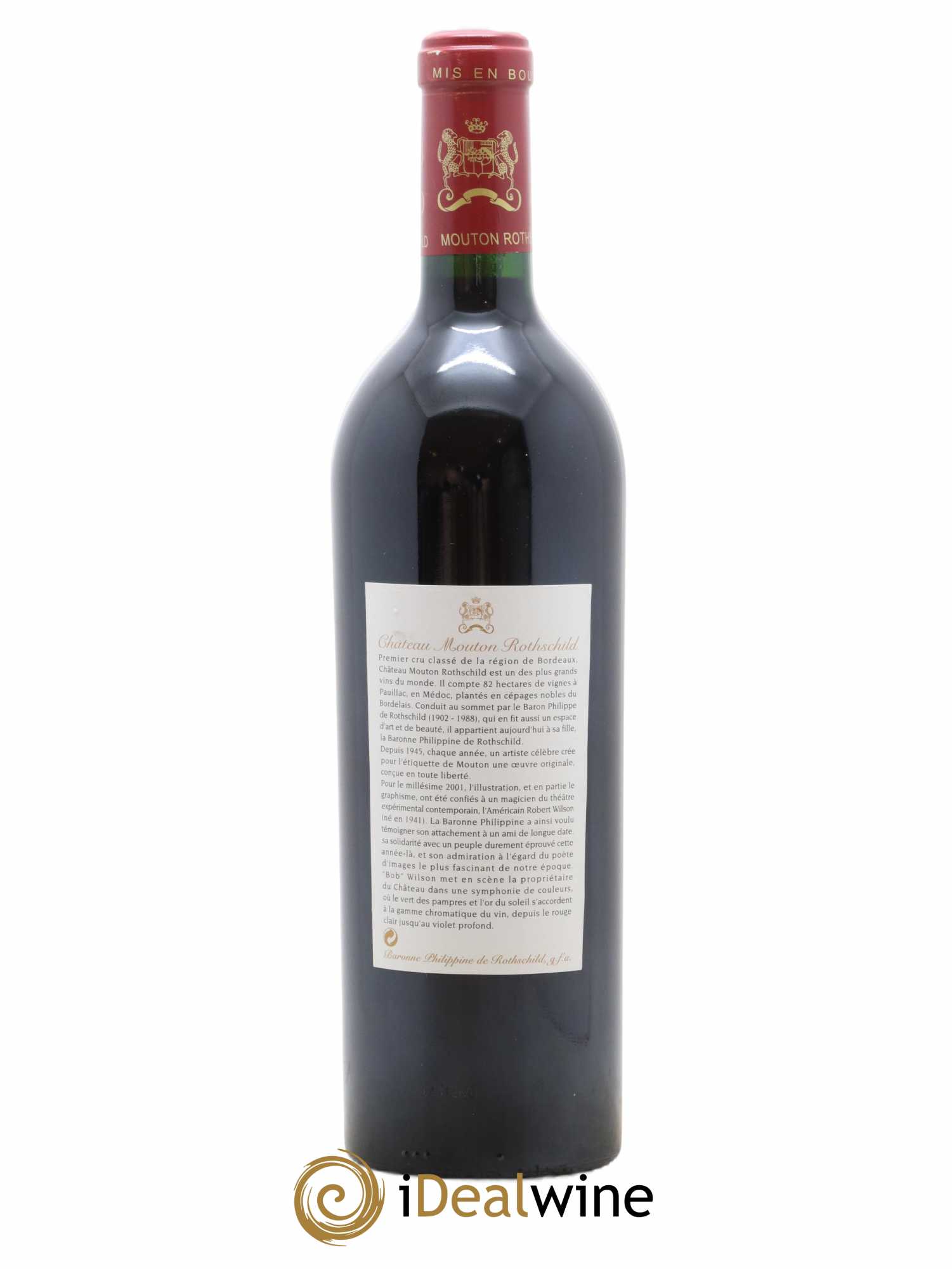 Château Mouton Rothschild 1er Grand Cru Classé 2001 - Lot de 1 bouteille - 1
