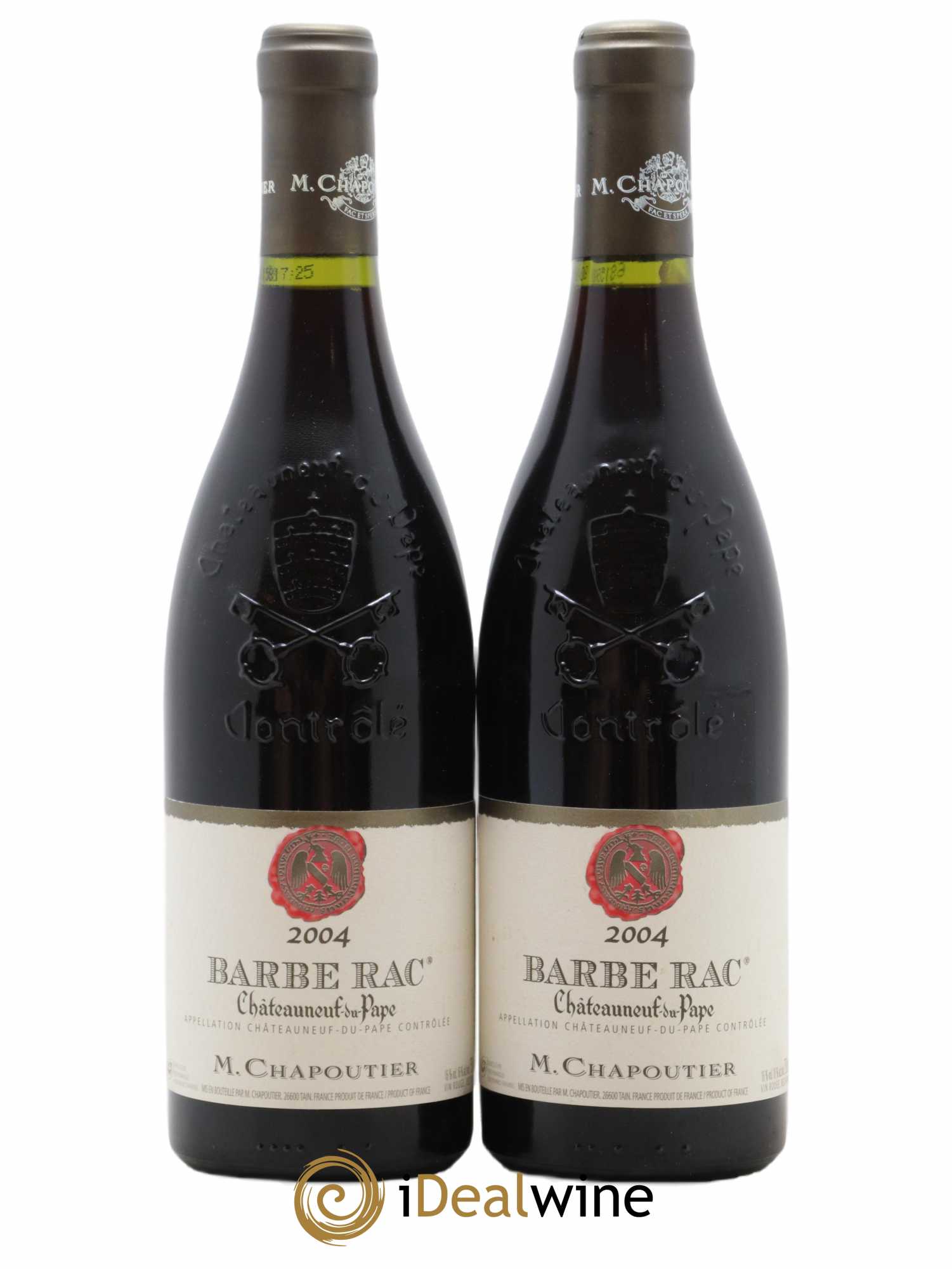 Châteauneuf-du-Pape Barbe Rac Chapoutier 2004 - Lot de 2 bouteilles - 0
