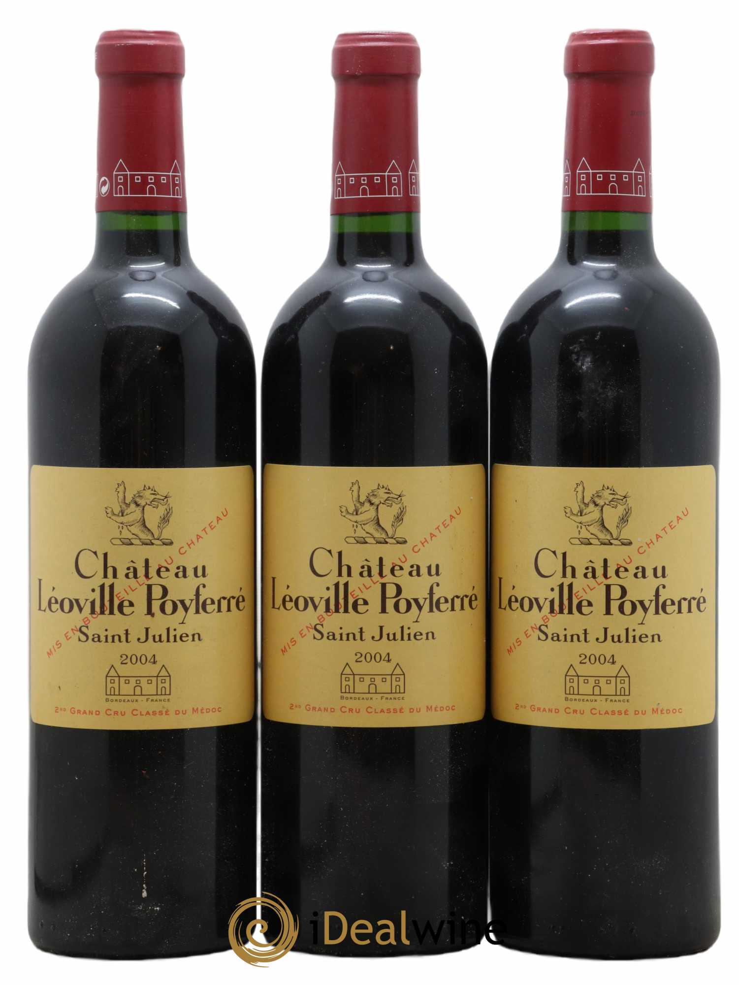 Château Léoville Poyferré 2ème Grand Cru Classé 2004 - Lot de 3 bouteilles - 0