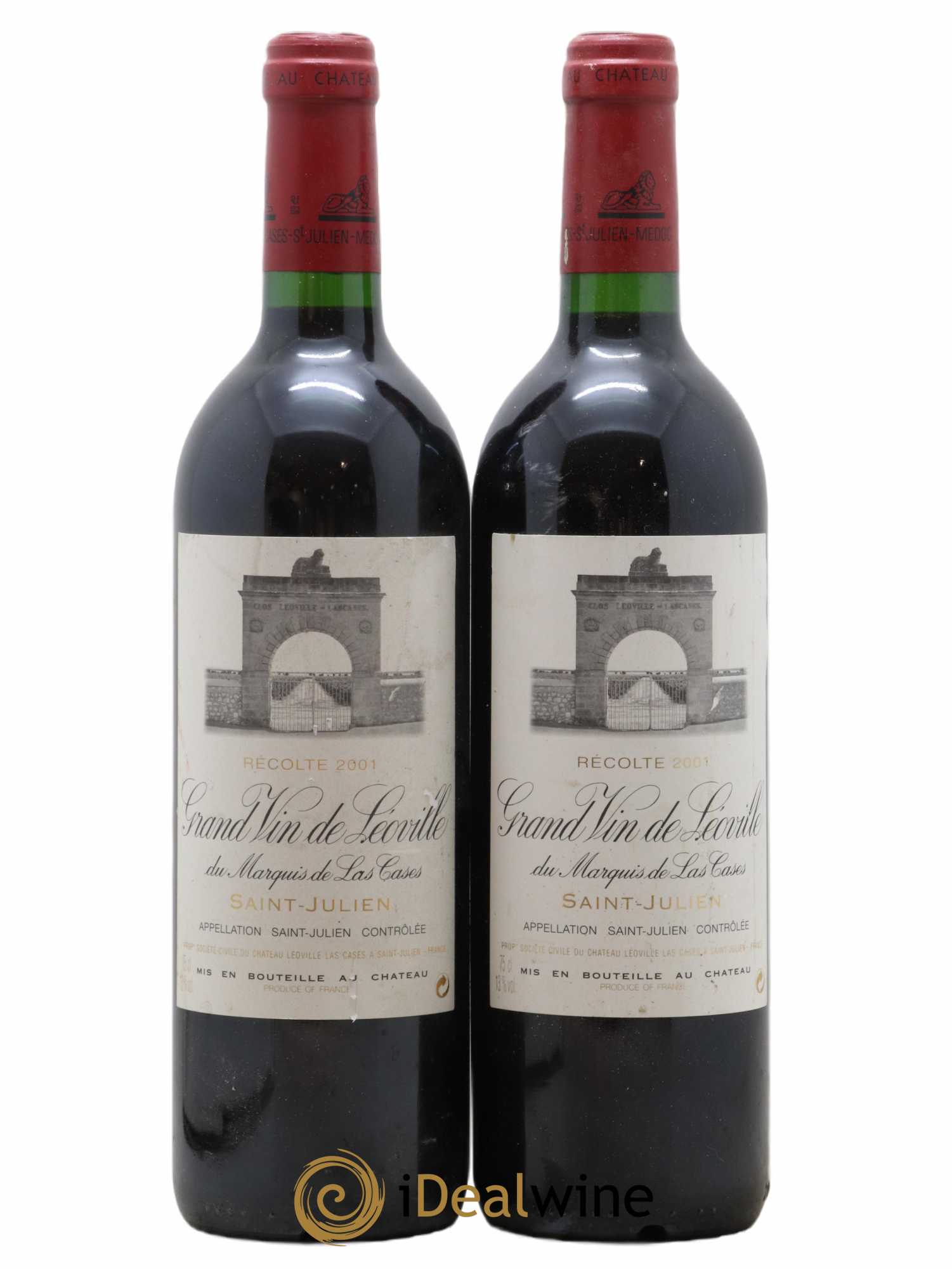 Château Léoville Las Cases 2ème Grand Cru Classé 2001 - Lot de 2 bouteilles - 0