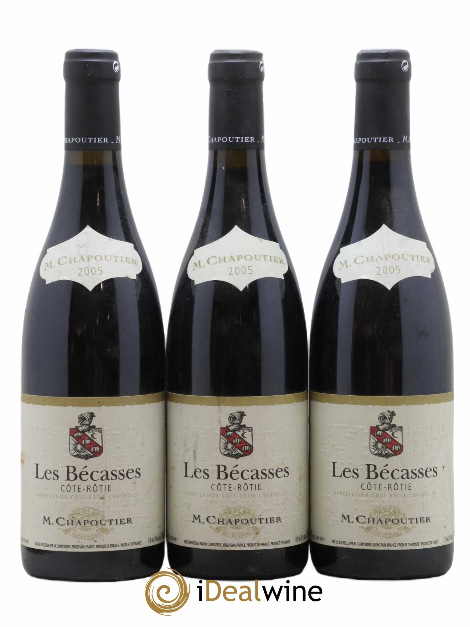Côte-Rôtie Les Bécasses Chapoutier 2005 - Lot de 3 bouteilles - 0