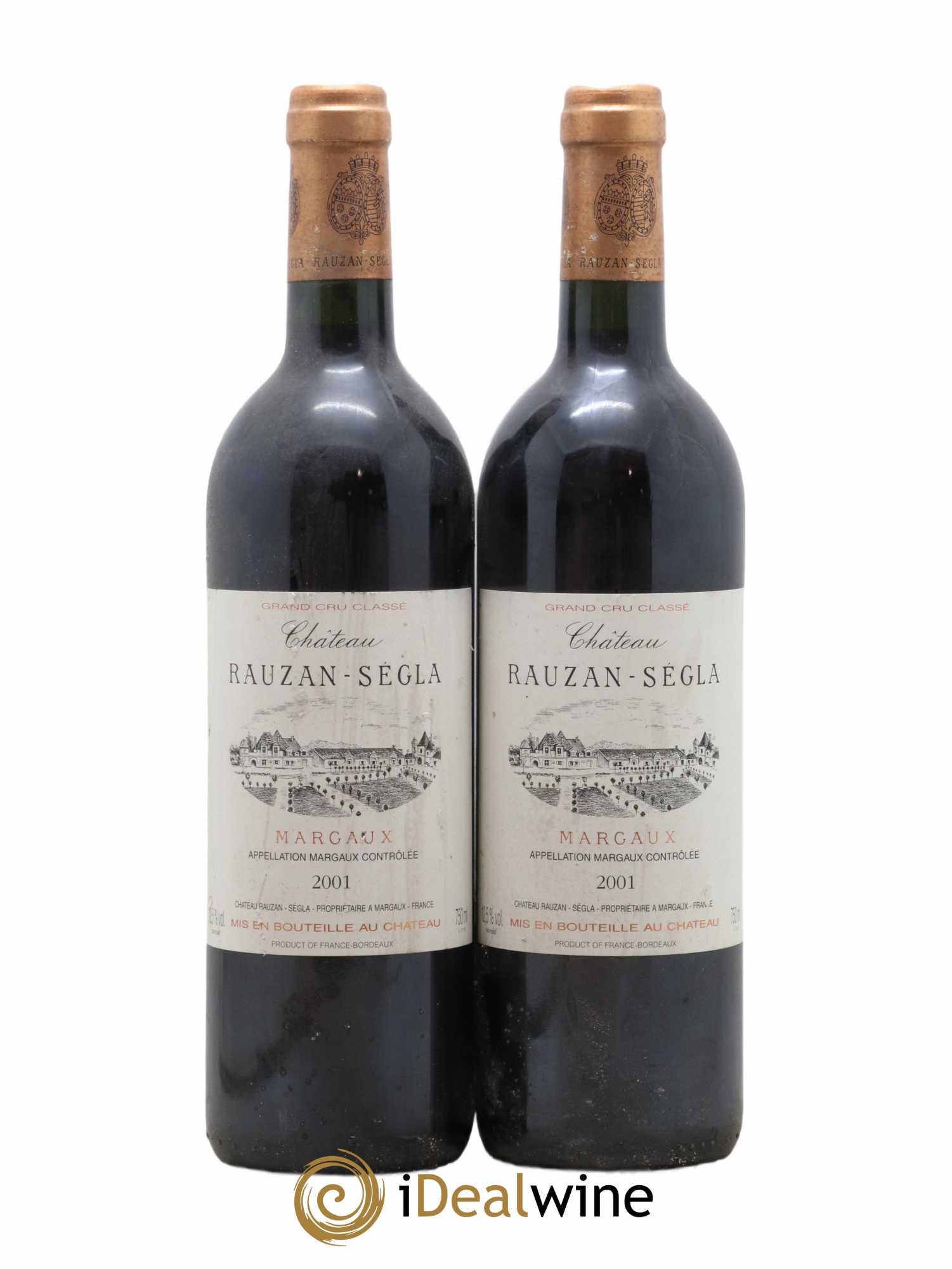Château Rauzan Ségla Grand Cru Classé 2001 - Lot de 2 bouteilles - 0