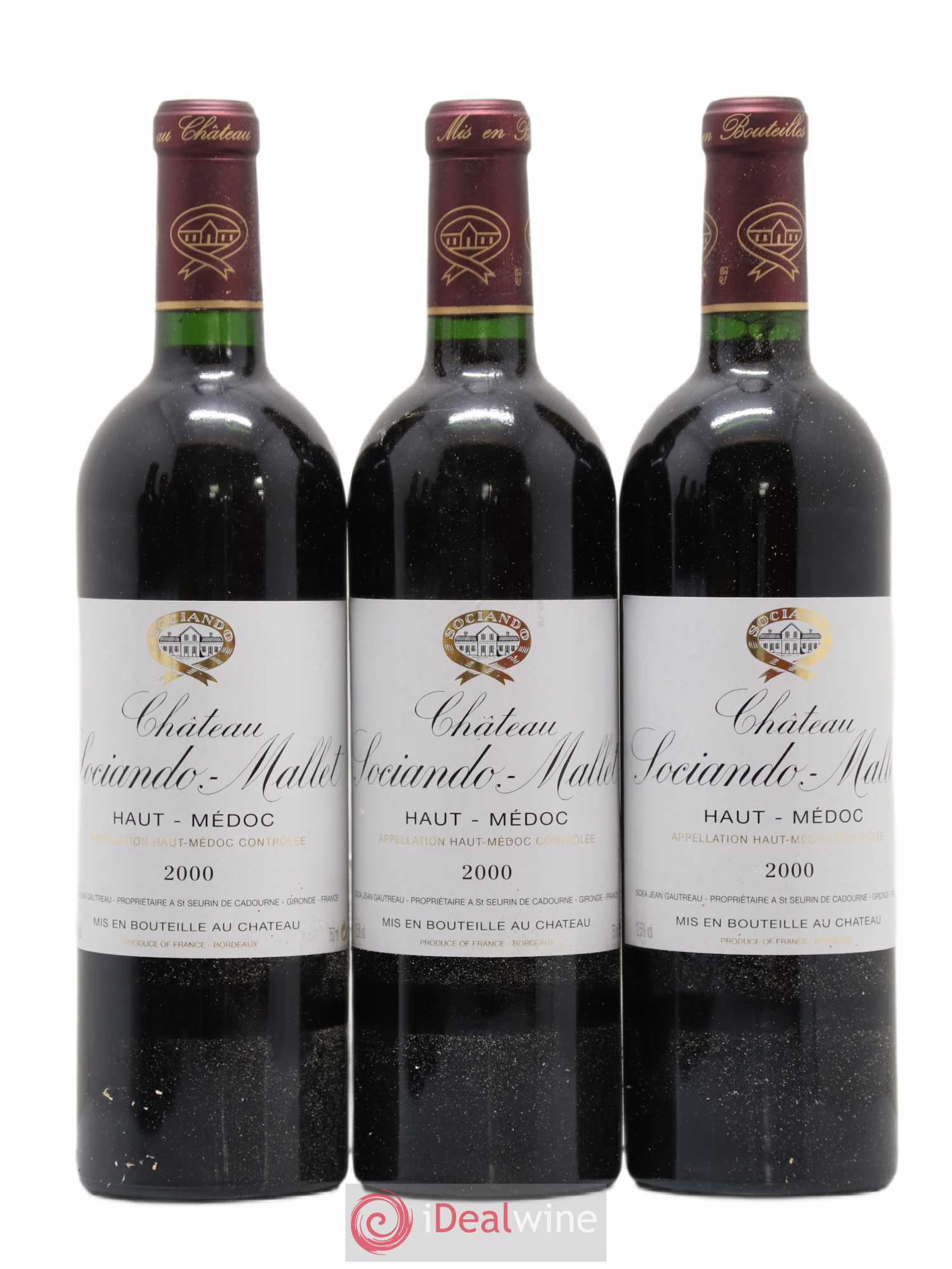 Château Sociando Mallet 2000 - Lot de 6 bouteilles - 2