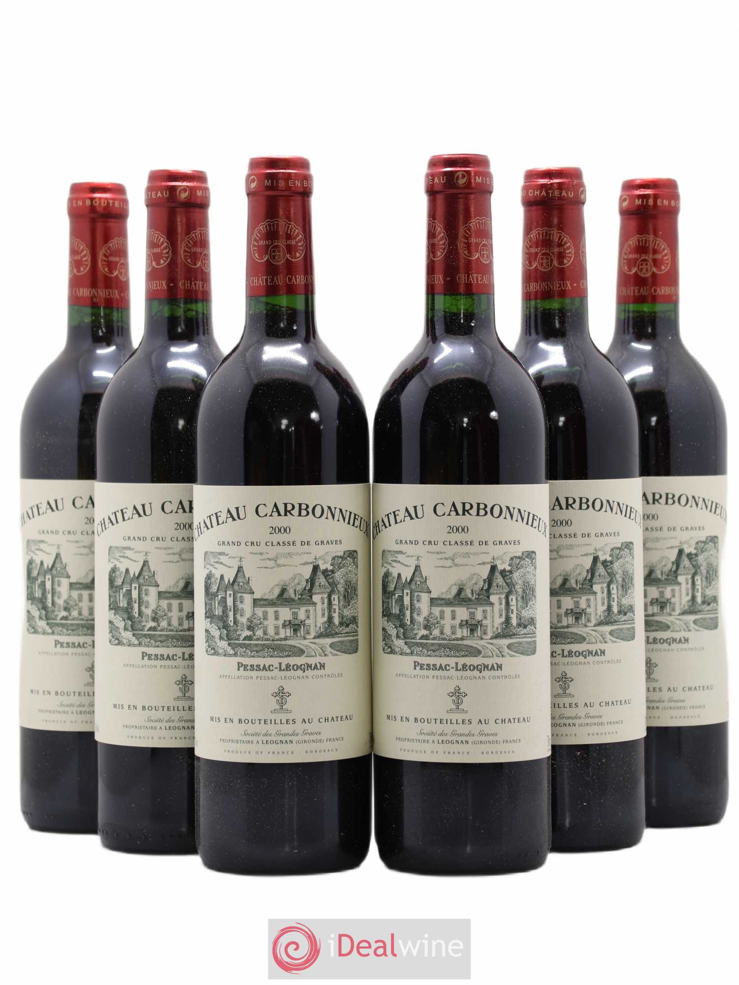 Château Carbonnieux Cru Classé de Graves 2000 - Lot de 6 bouteilles - 0