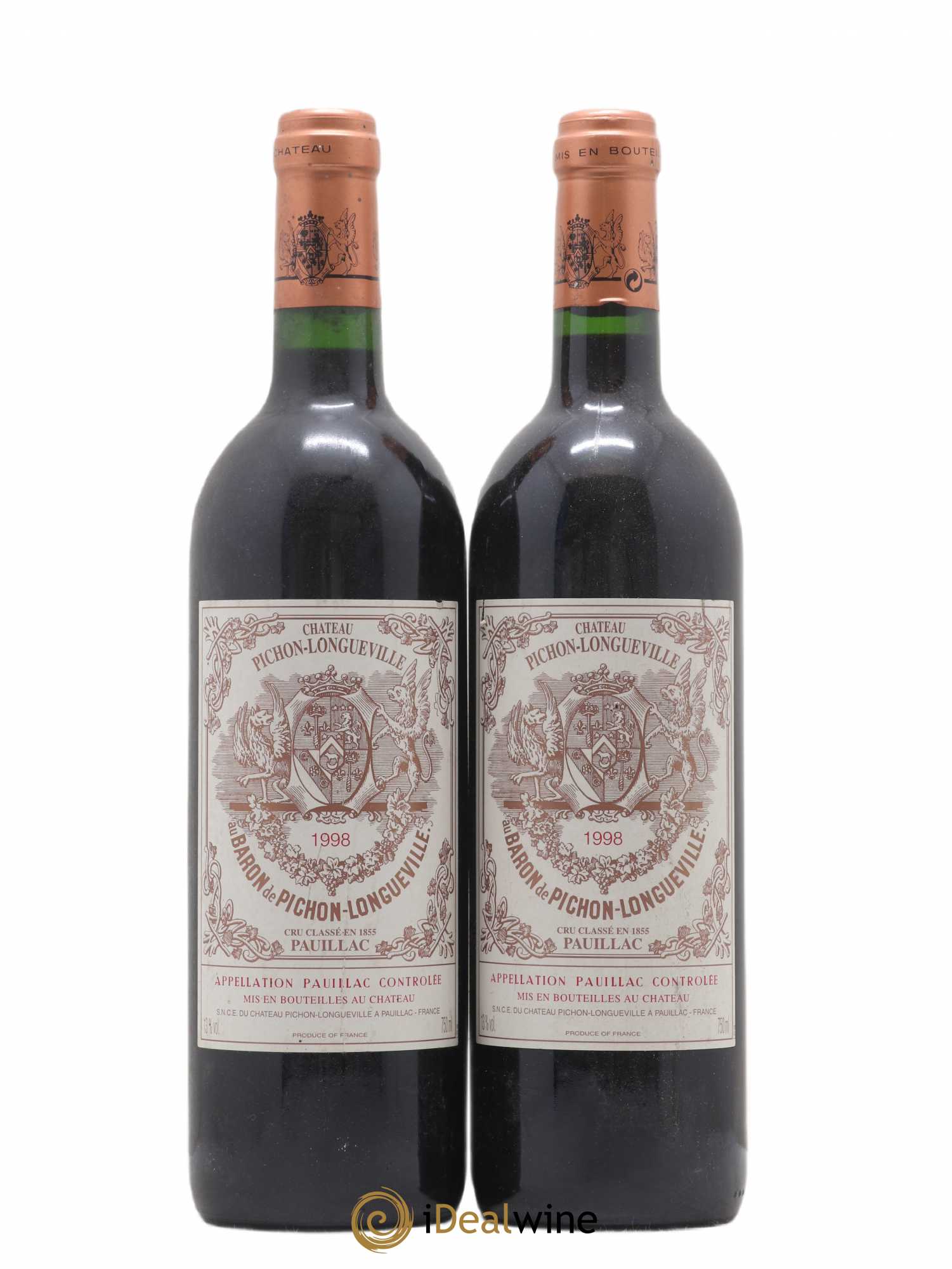 Pichon Longueville Baron 2ème Grand Cru Classé 1998 - Lot de 2 bouteilles - 0