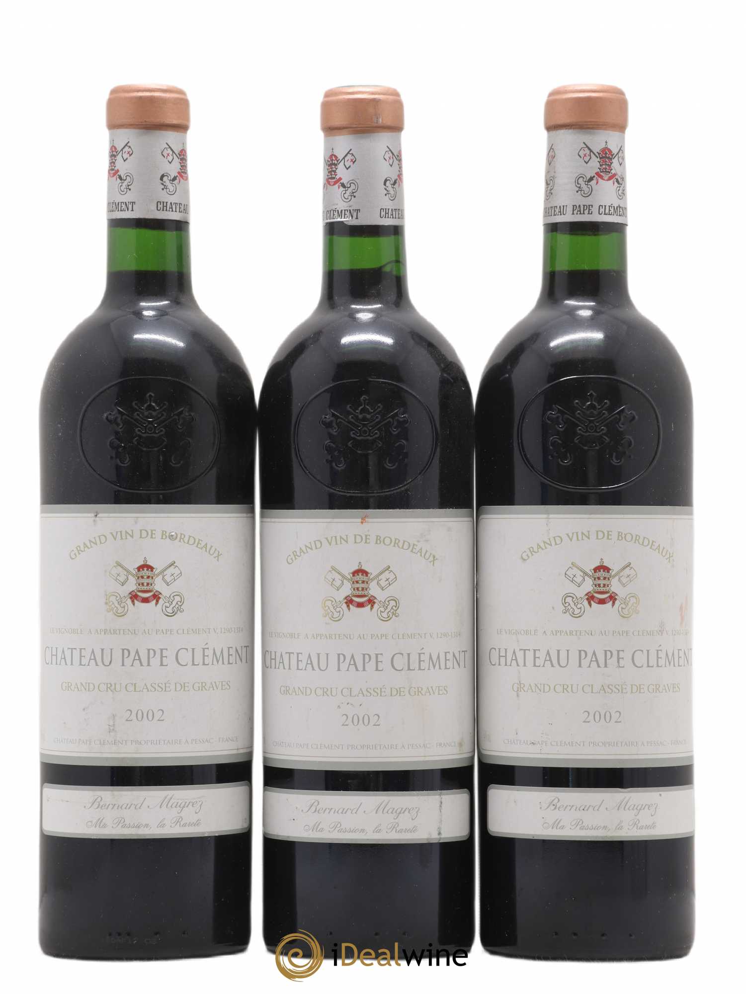 Château Pape Clément Cru Classé de Graves 2002 - Lot de 3 bouteilles - 0