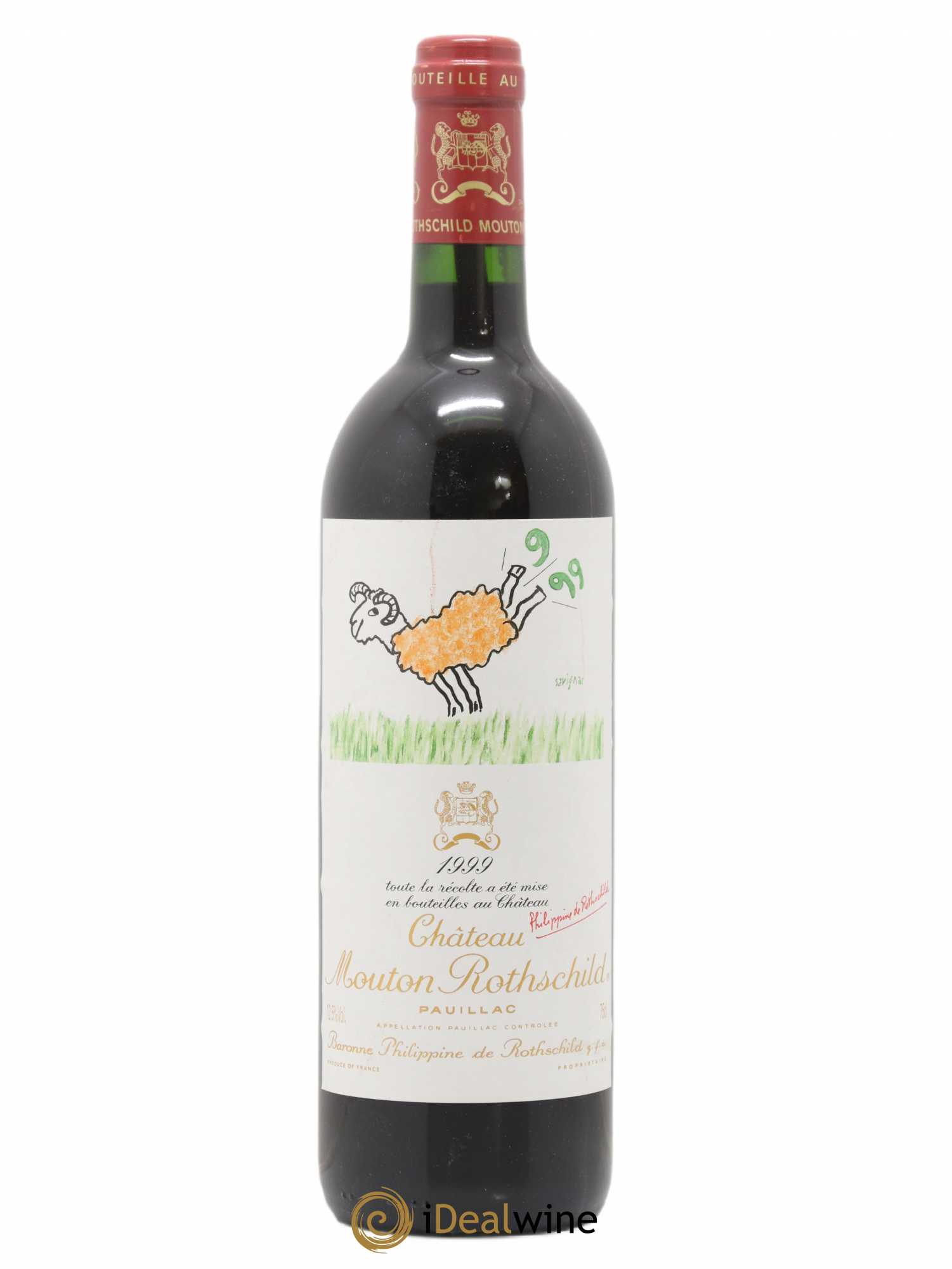 Château Mouton Rothschild 1er Grand Cru Classé 1999 - Lot de 1 bouteille - 0