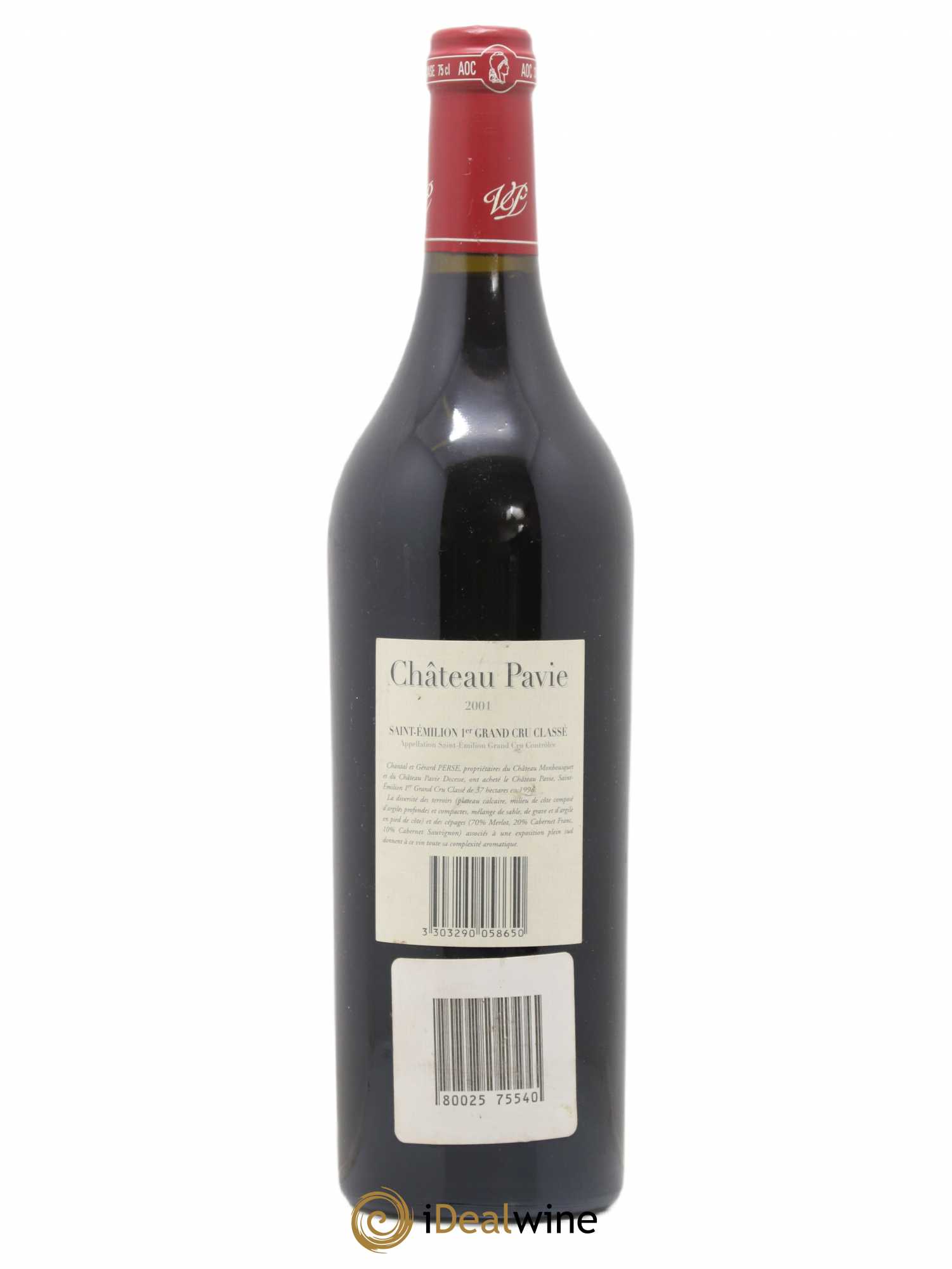 Château Pavie 1er Grand Cru Classé A 2001 - Lot de 1 bouteille - 1