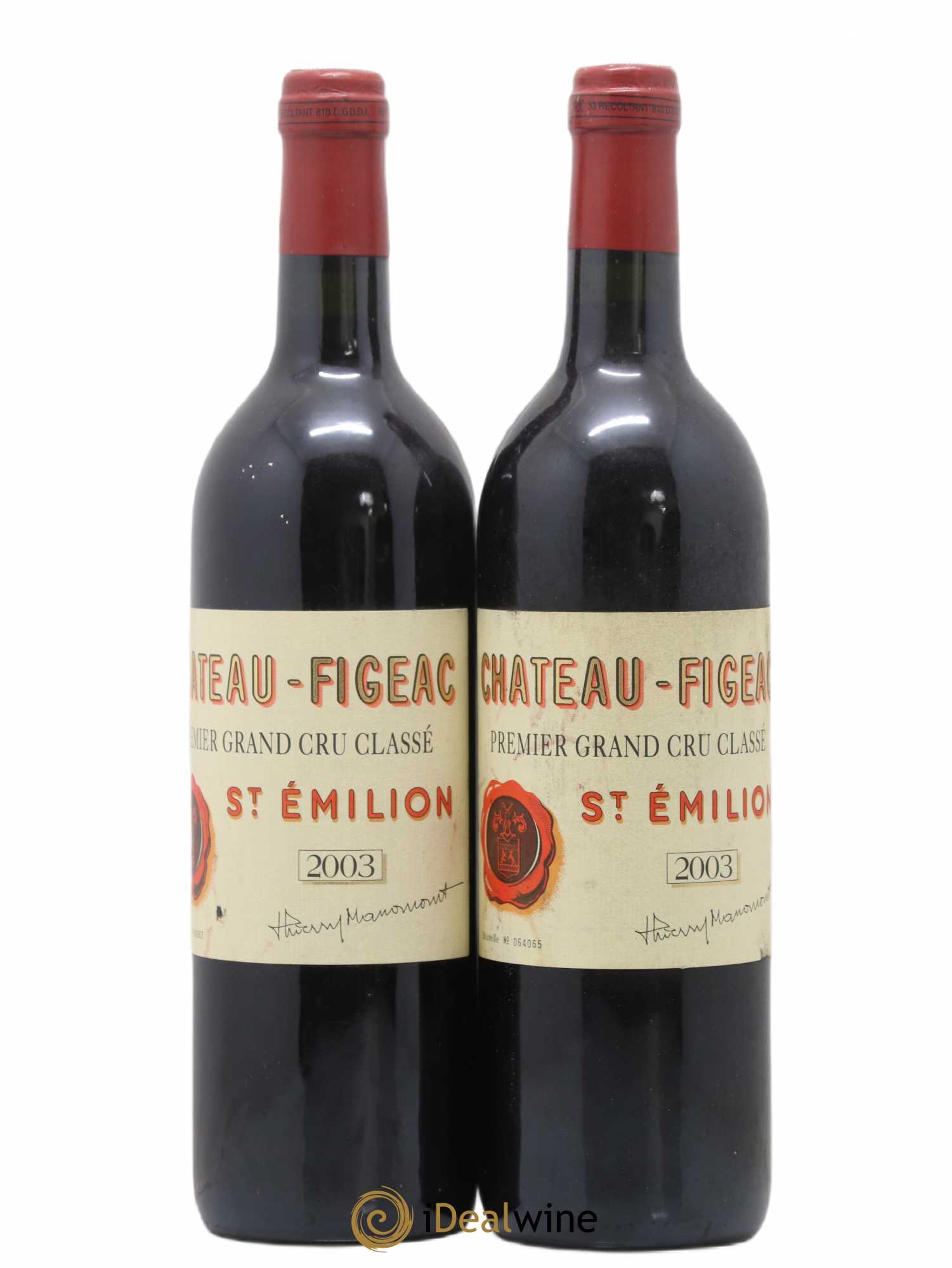 Château Figeac 1er Grand Cru Classé A 2003 - Lot de 2 bouteilles - 0