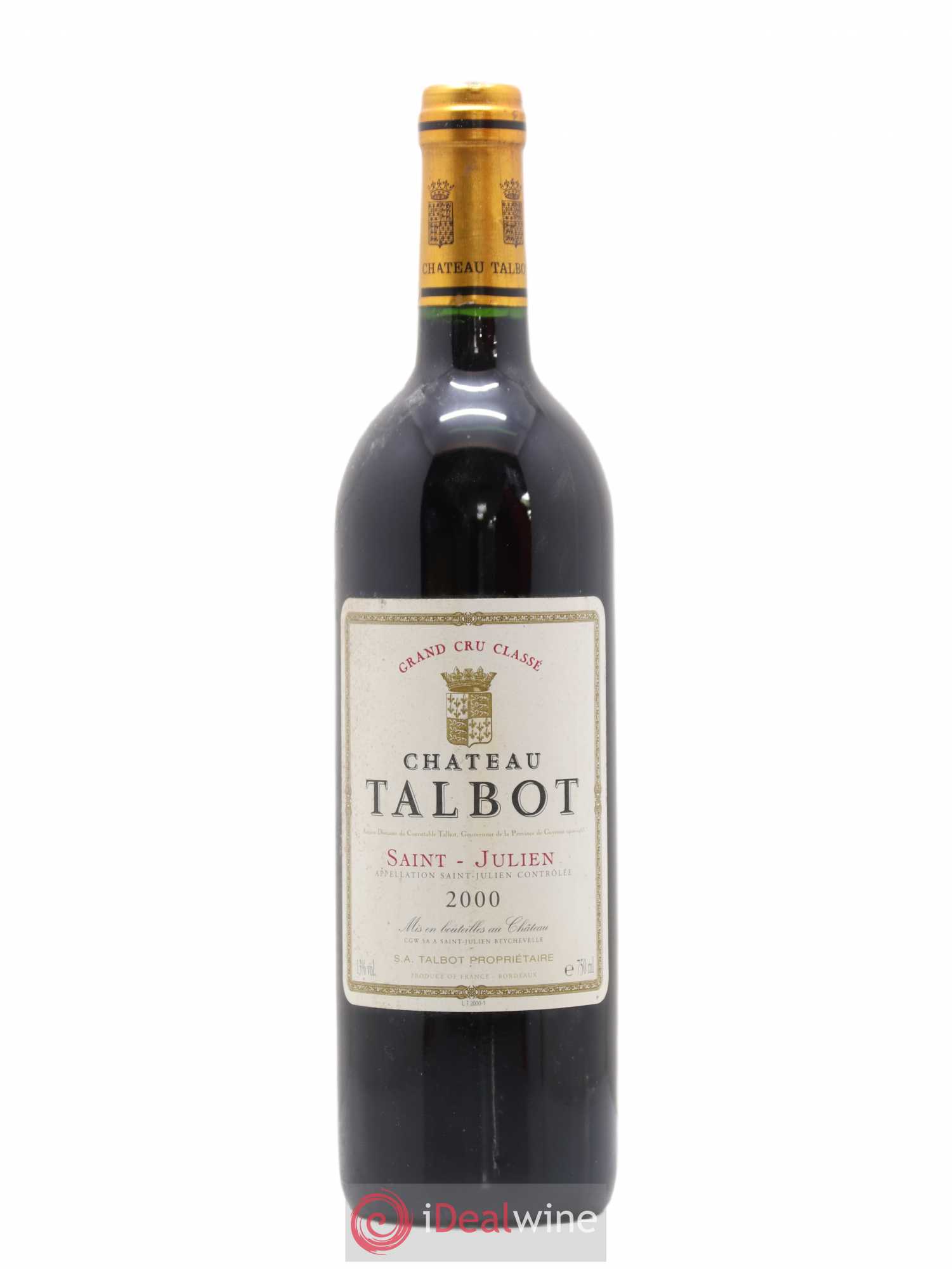 Château Talbot 4ème Grand Cru Classé 2000 - Lot de 1 bouteille - 0