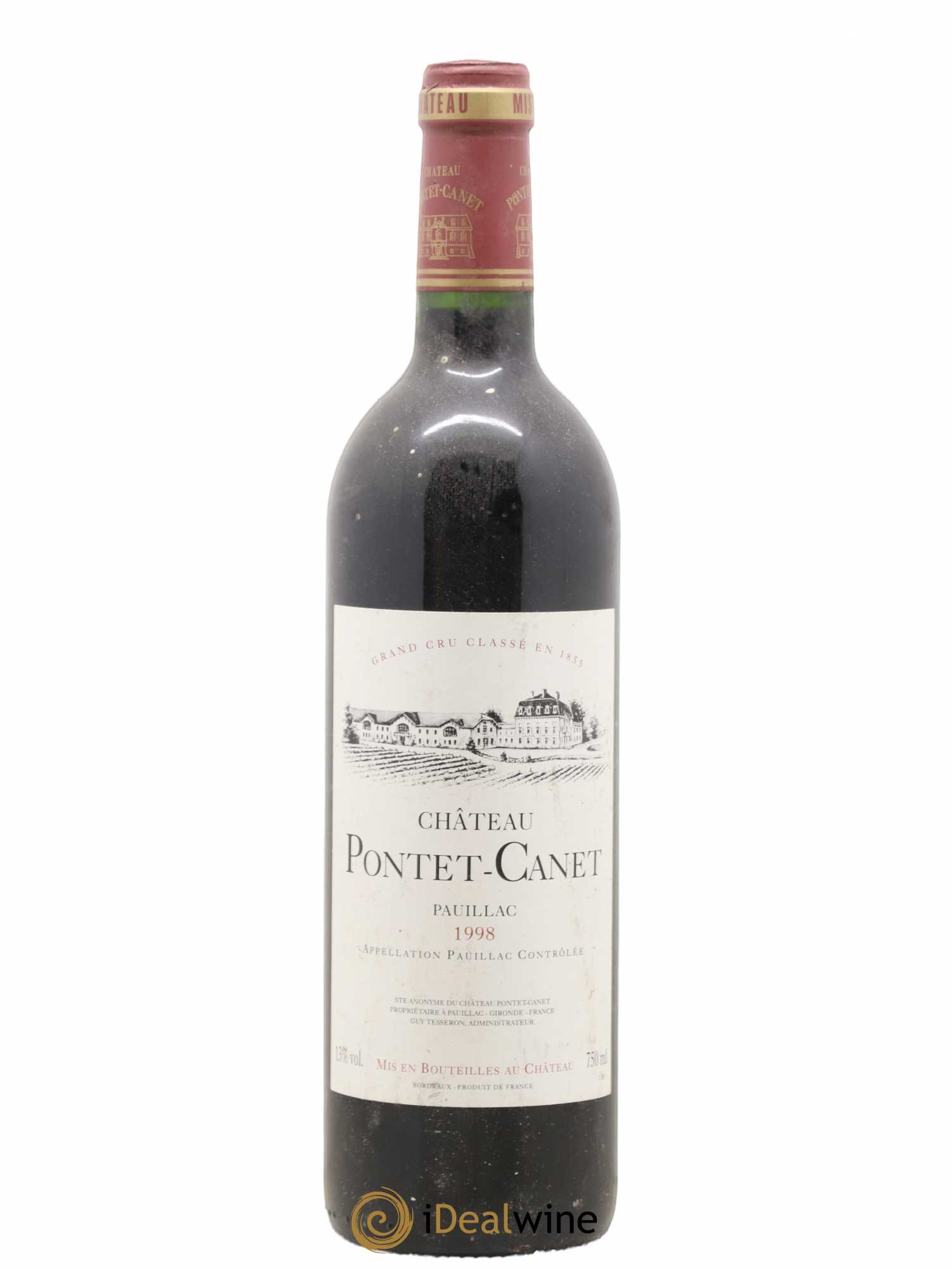 Château Pontet Canet 5ème Grand Cru Classé 1998 - Lot de 1 bouteille - 0