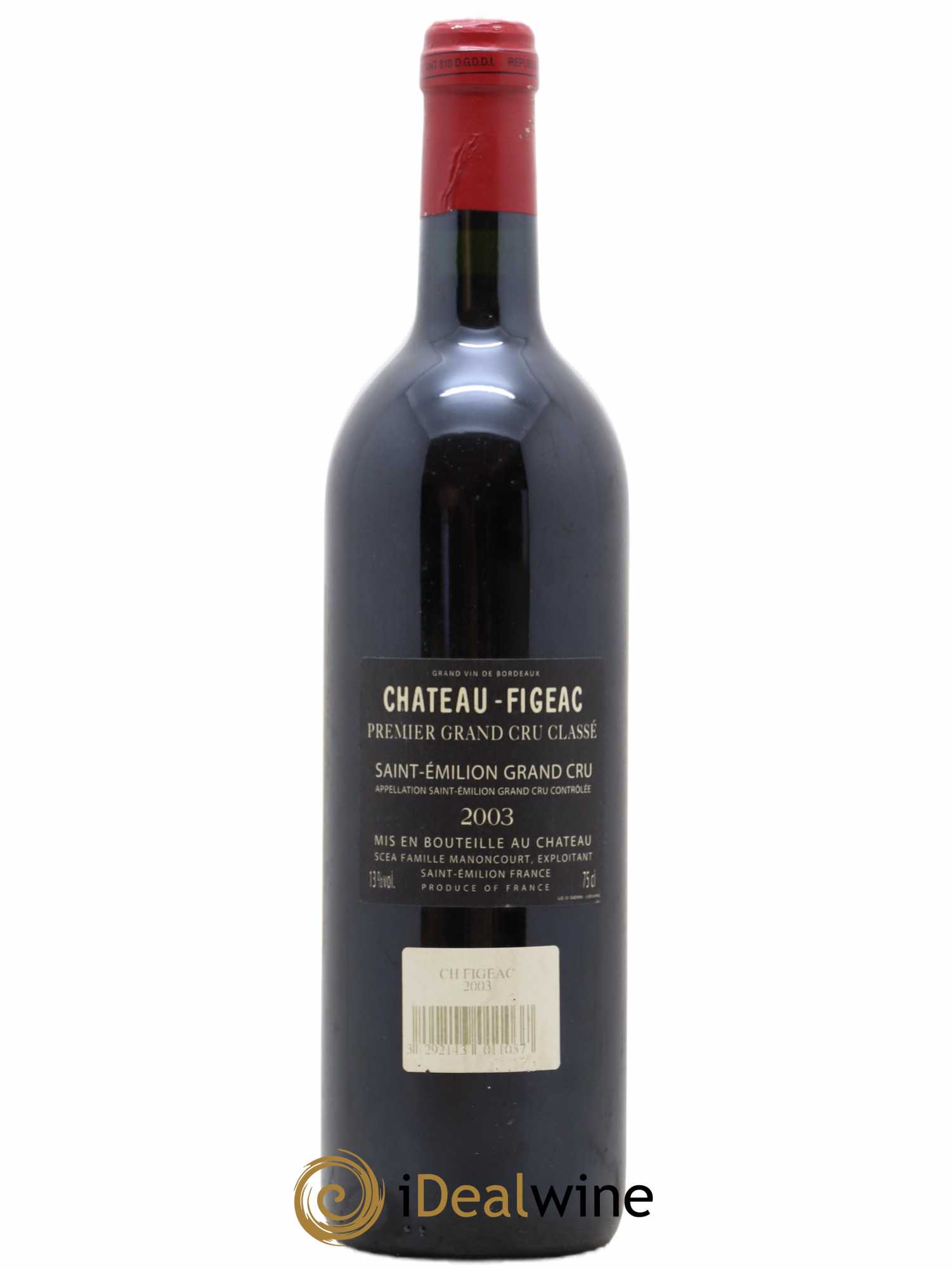 Château Figeac 1er Grand Cru Classé A 2003 - Lot de 1 bouteille - 1