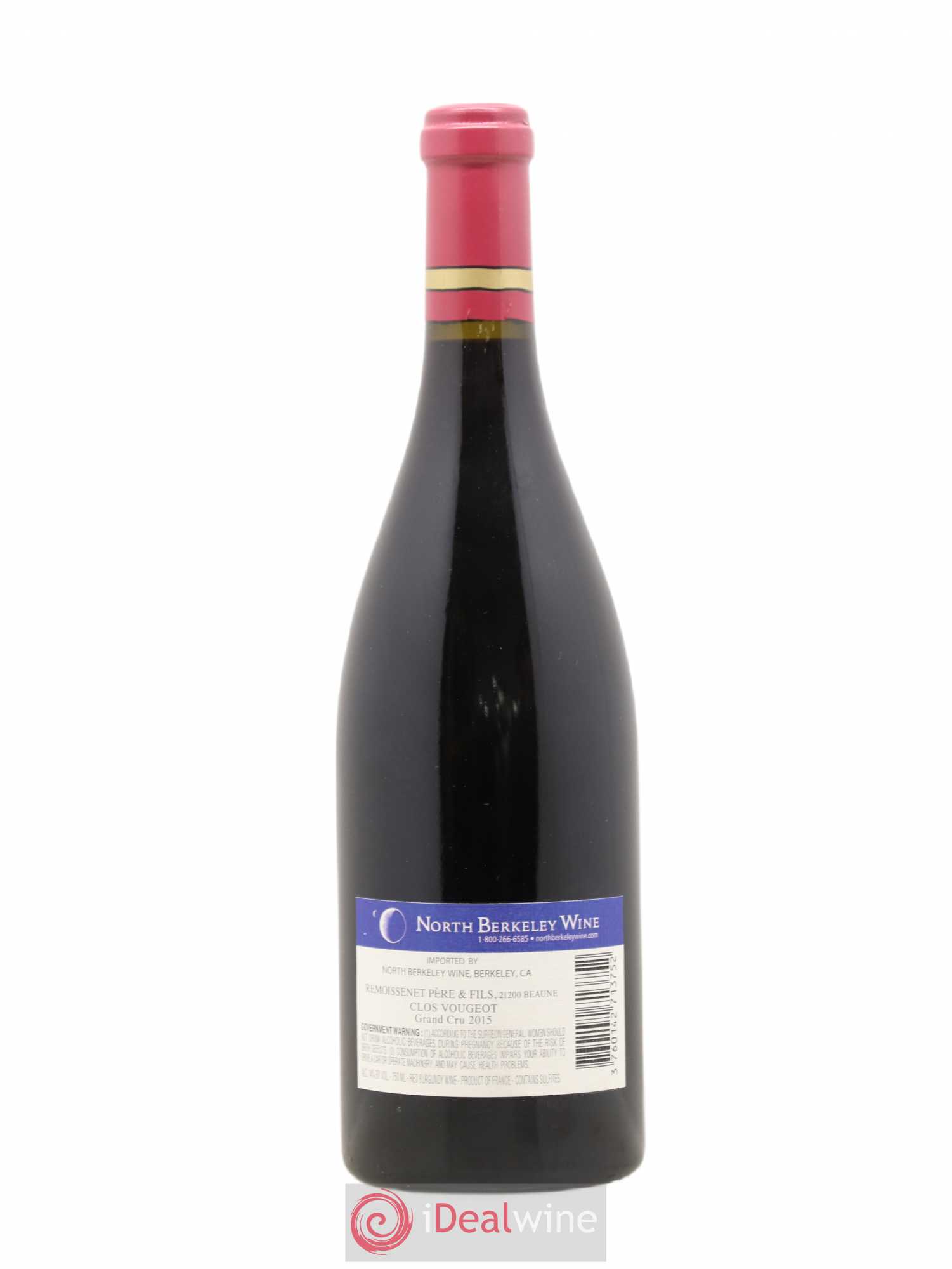 Clos de Vougeot Grand Cru Remoissenet 2015 - Lot de 1 bouteille - 1