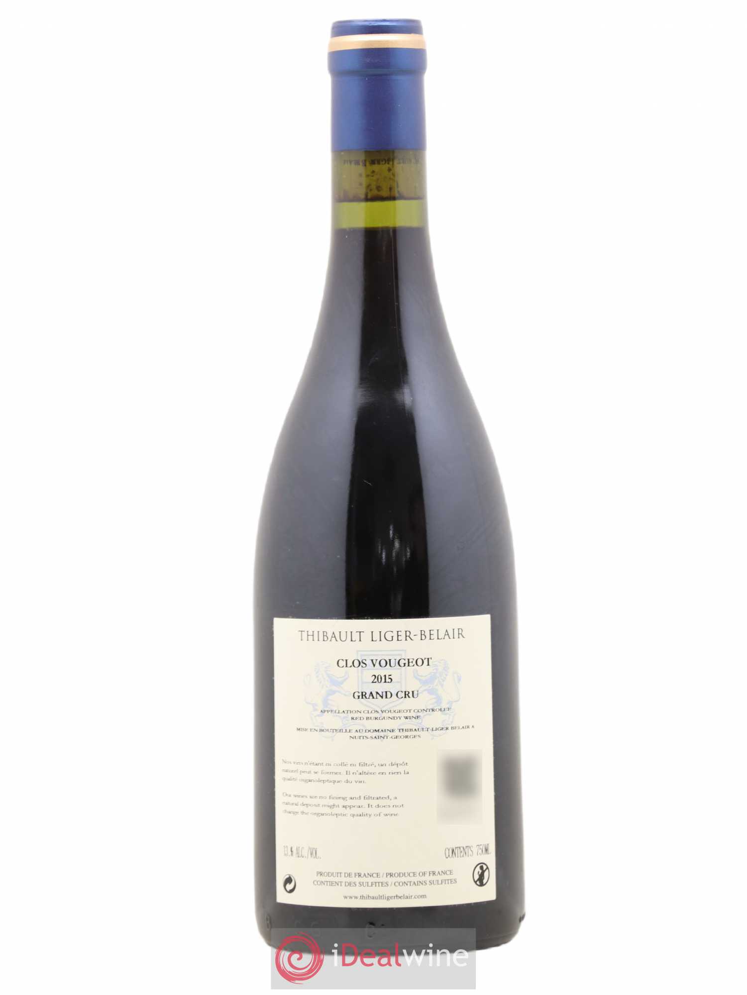 Clos de Vougeot Grand Cru Thibault Liger-Belair 2015 - Lot de 1 bouteille - 1