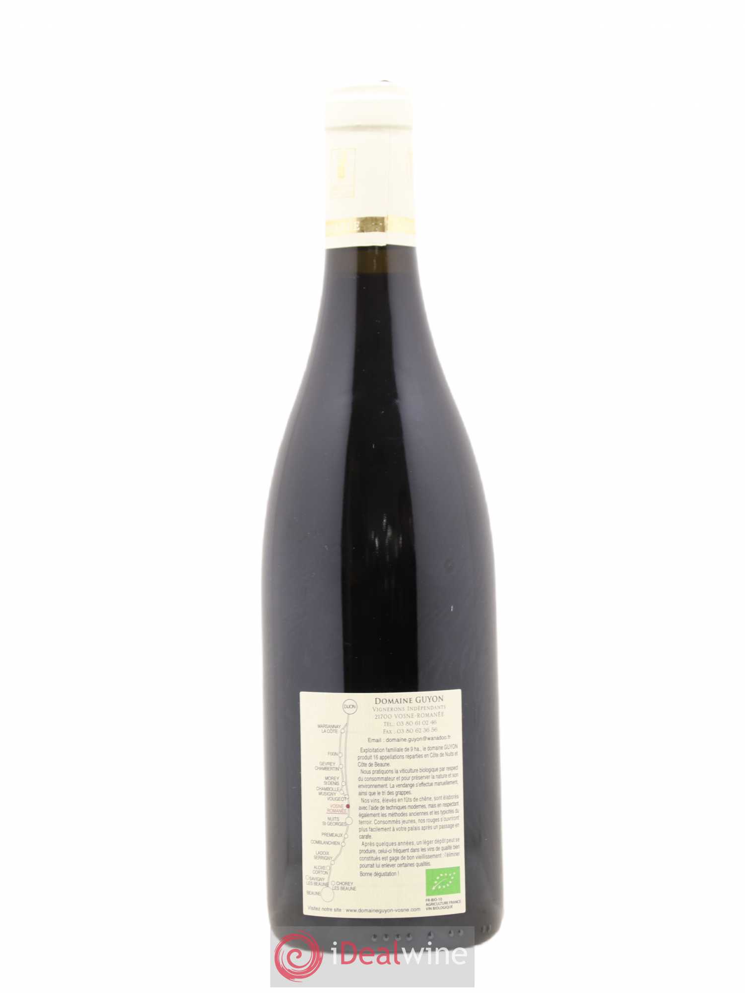 Clos de Vougeot Grand Cru Jean Pierre Guyon 2015 - Lot de 1 bouteille - 1