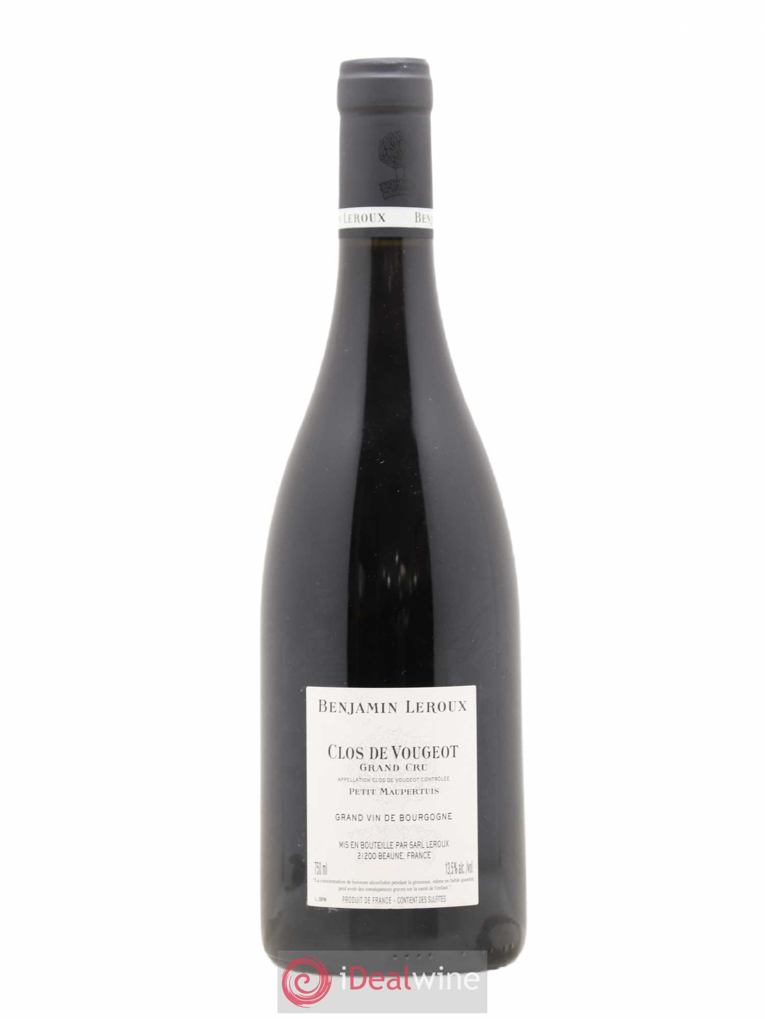Clos de Vougeot Grand Cru Petit Maupertuis Benjamin Leroux 2015 - Posten von 1 Flasche - 1