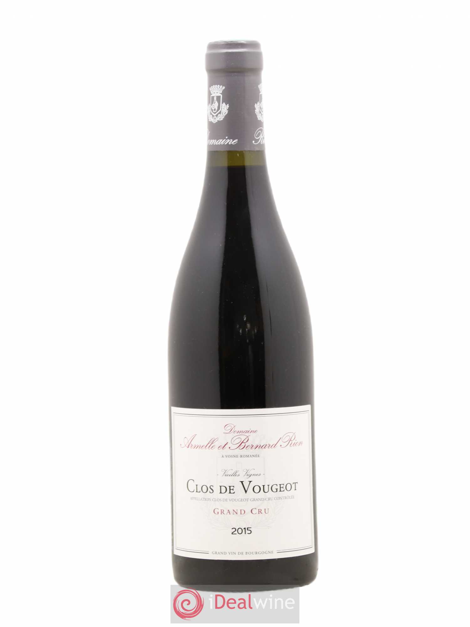 Clos de Vougeot Grand Cru Armelle et Bernard Rion Vieilles Vignes 2015 - Lot de 1 bouteille - 0
