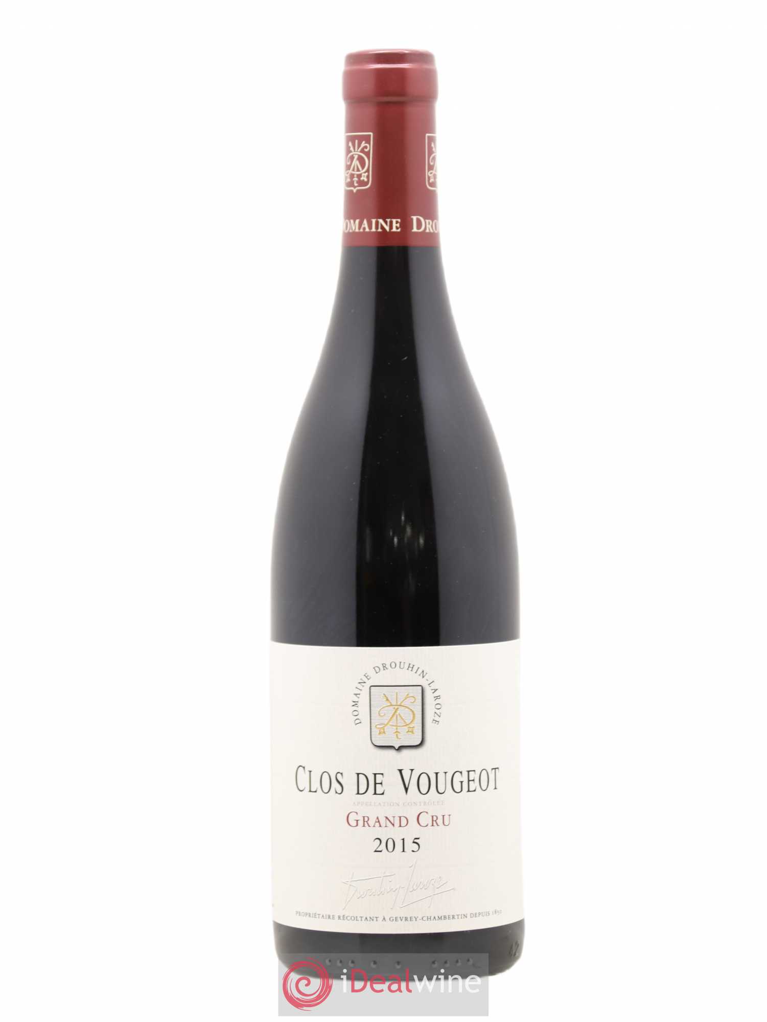 Clos de Vougeot Grand Cru Domaine Drouhin-Laroze 2015 - Lot de 1 bouteille - 0