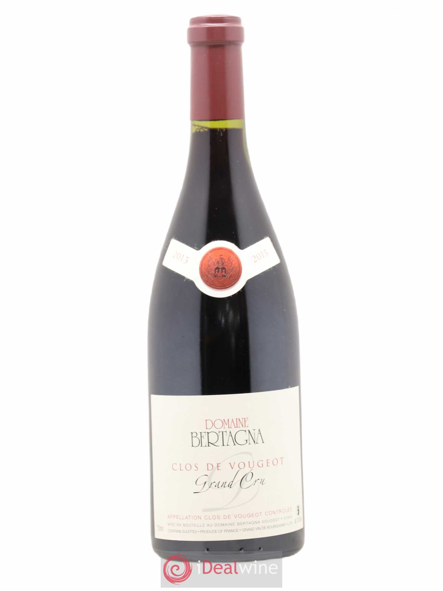 Clos de Vougeot Grand Cru Bertagna 2015 - Lot de 1 bouteille - 0