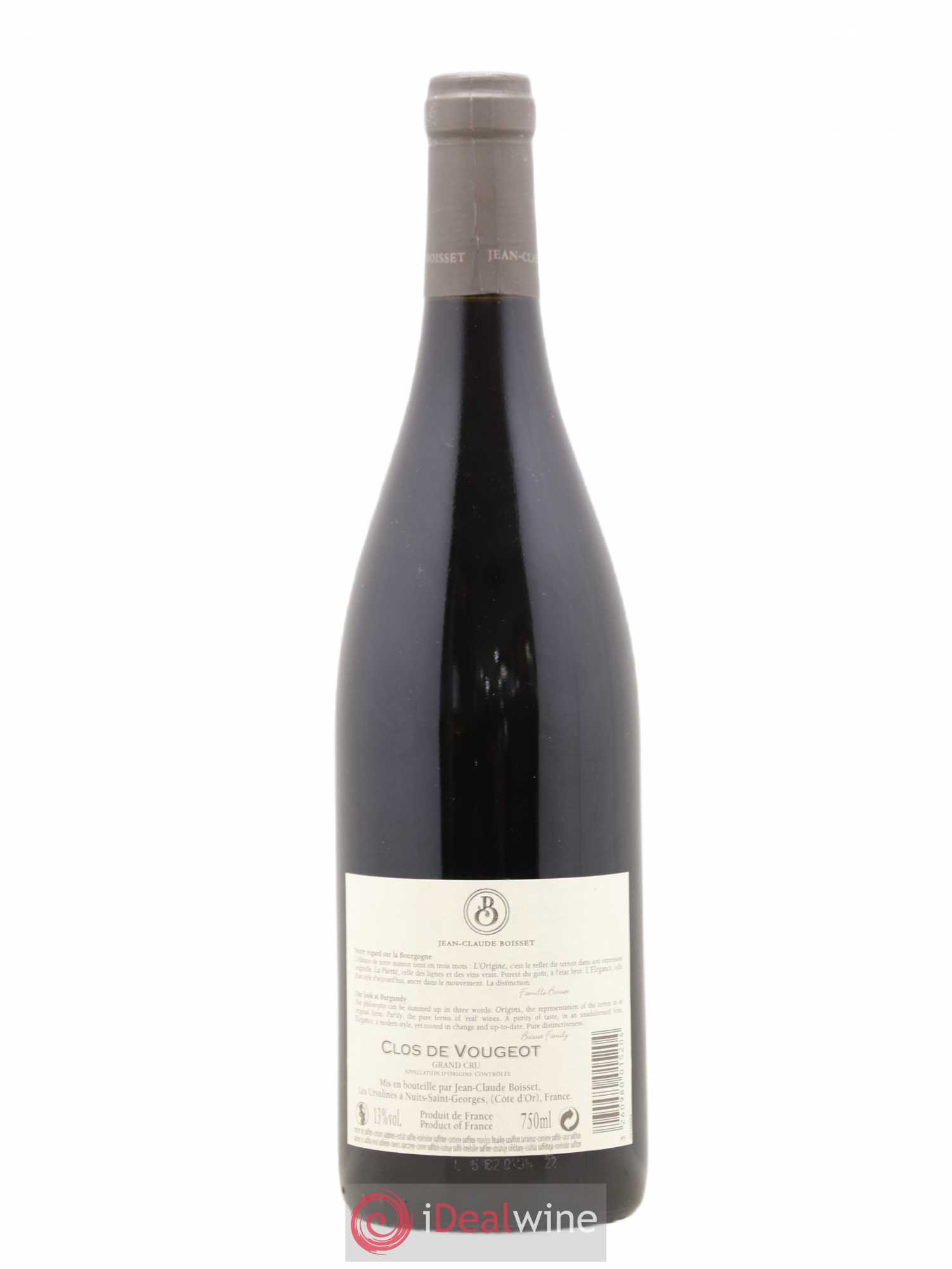 Clos de Vougeot Grand Cru Boisset 2015 - Lot de 1 bouteille - 1